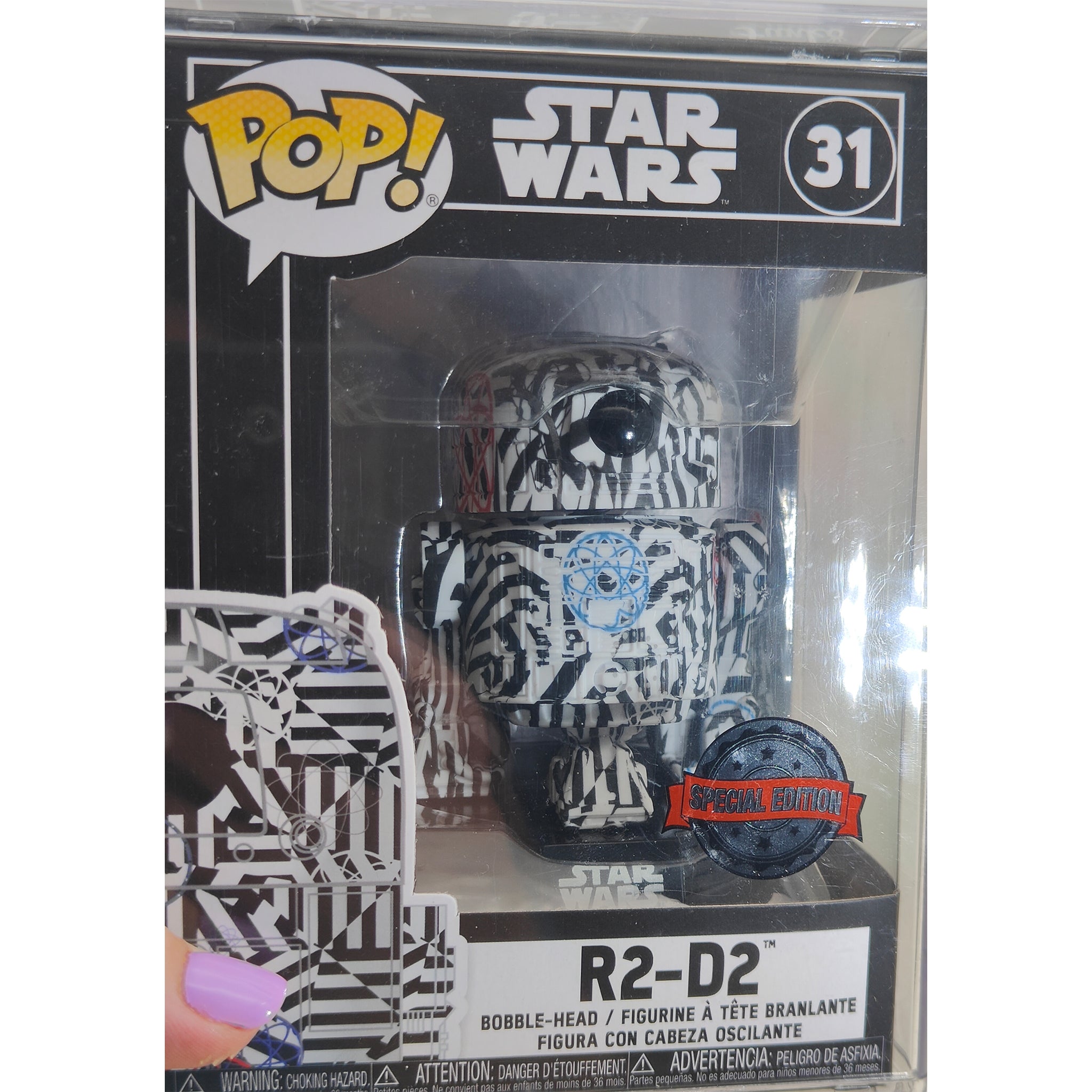 Funko POP Star Wars Art Series R2-D2 #31 Vinyl Figure 2019 – Star Wars, Funko, 9.5 cm, 2019, pre-owned collector piece, Uncanny Collectibles Dublin Ireland