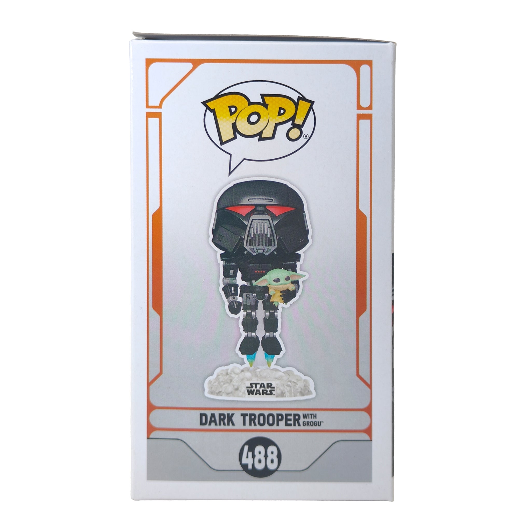 Funko POP Star Wars Dark Trooper With Grogu #488 GITD Vinyl Figure 2021 – Star Wars, Funko, 9.5 cm, 2021, pre-owned collector piece, Uncanny Collectibles Dublin Ireland