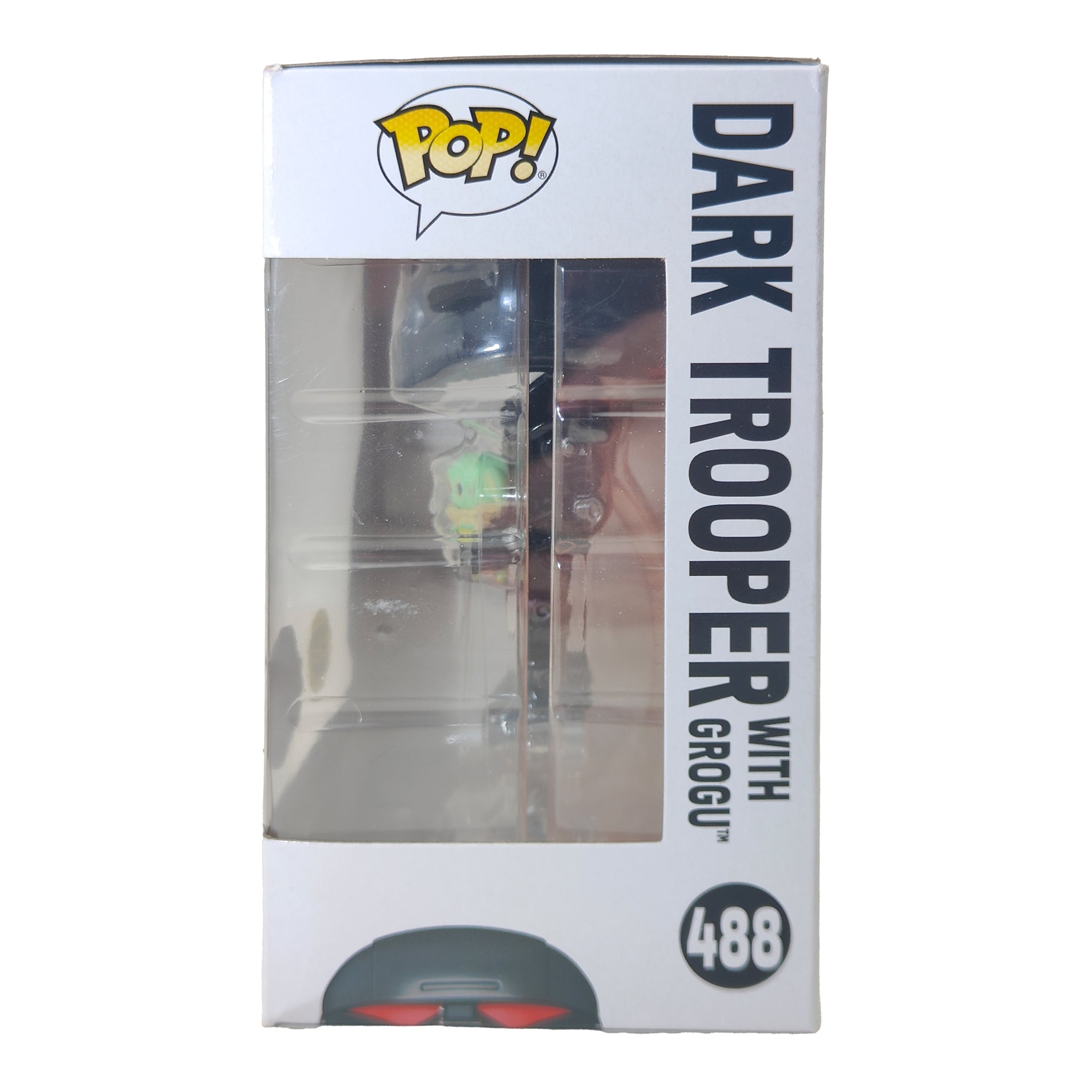 Funko POP Star Wars Dark Trooper With Grogu #488 GITD Vinyl Figure 2021 – Star Wars, Funko, 9.5 cm, 2021, pre-owned collector piece, Uncanny Collectibles Dublin Ireland