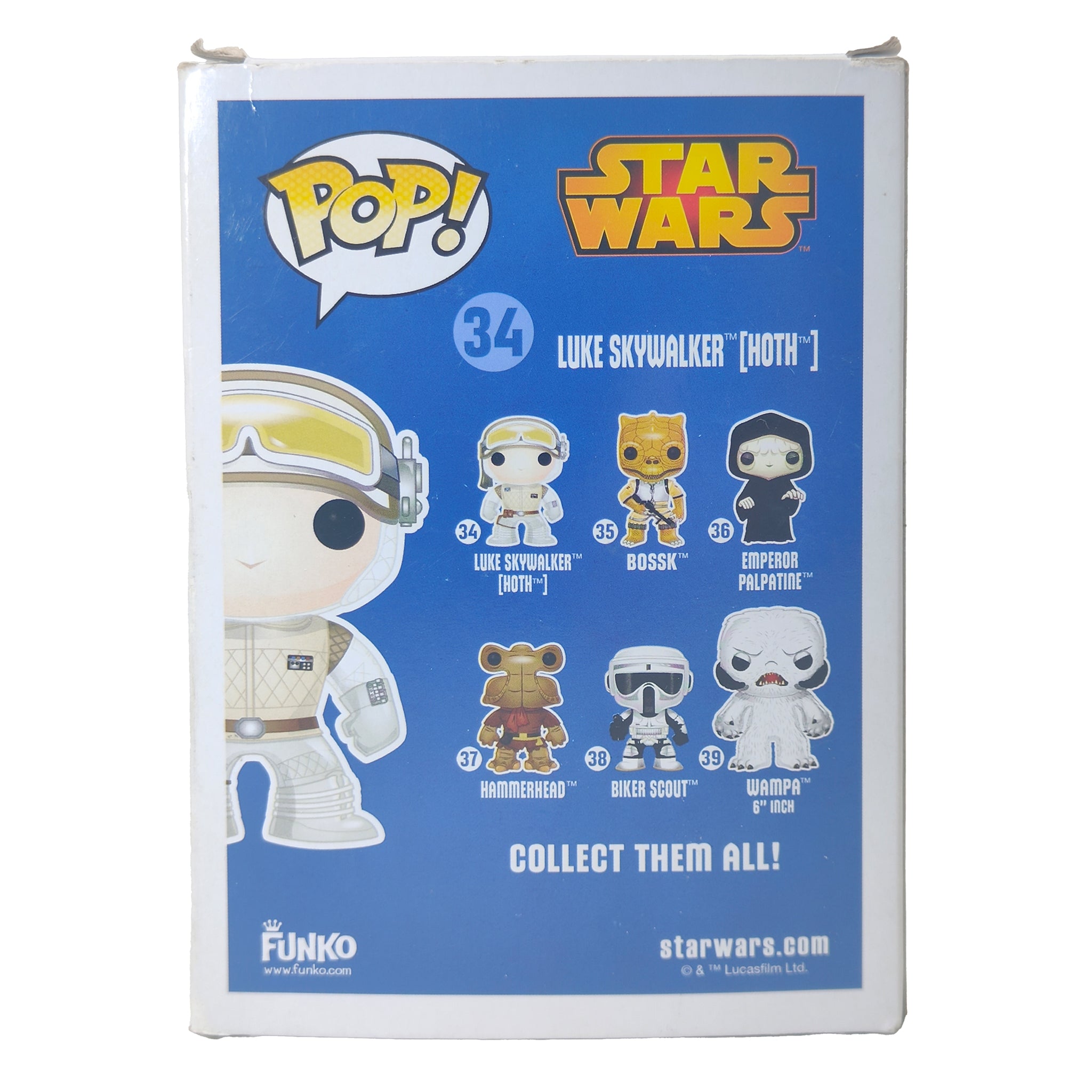 Funko POP Star Wars Luke Skywalker #34 Vinyl Figure 2014 9.5cm – Star Wars, Funko, 9.5 cm, 2014, pre-owned collector piece, Uncanny Collectibles Dublin Ireland