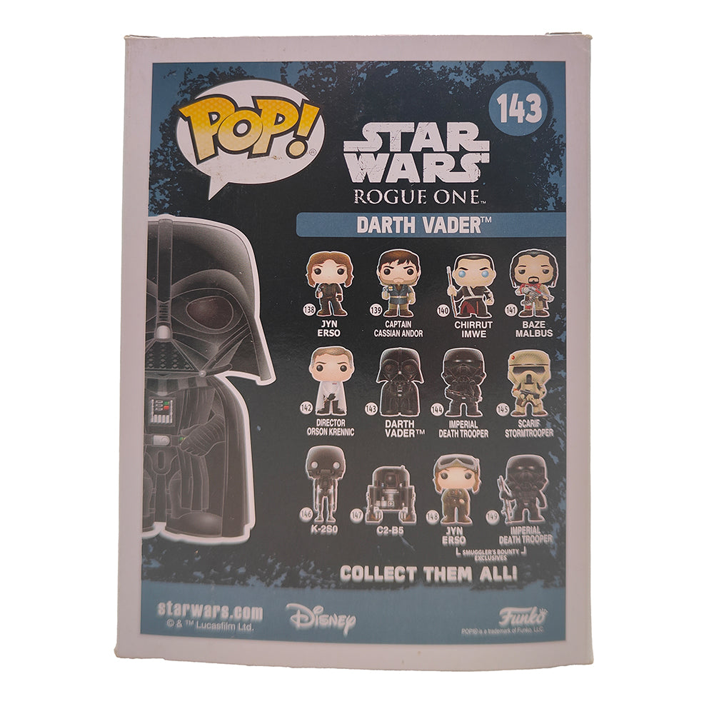 Funko POP Star Wars Rogue One Darth Vader #143 Vinyl Figure 2016 – Star Wars, Funko, 9.5 cm, 2018, pre-owned collector piece, Uncanny Collectibles Dublin Ireland