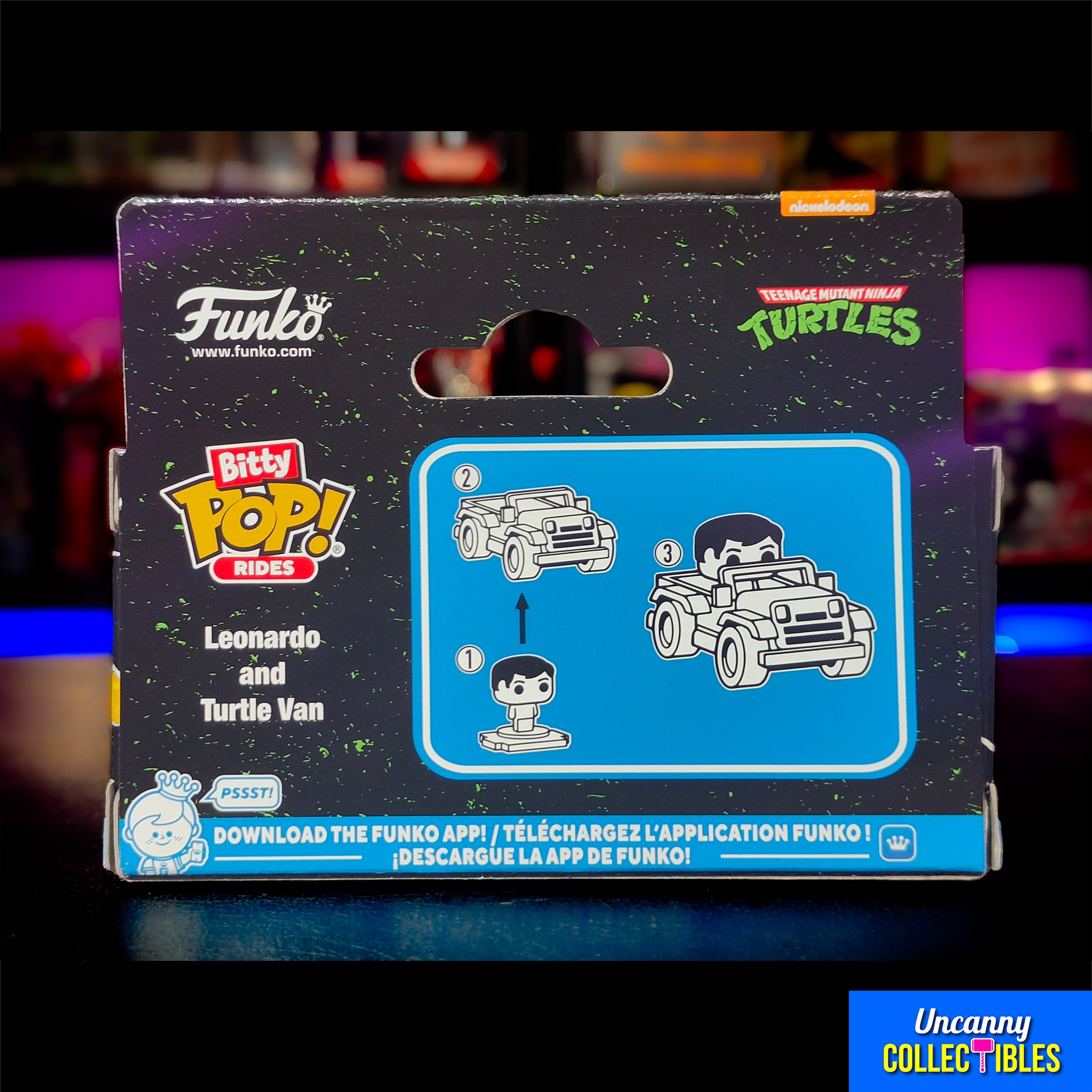Funko POP Teenage Mutant Ninja Turtles Leonardo With Van Bitty POP Ride 2.5cm – Teenage Mutant Ninja Turtles, Funko, 2.5 cm, 2024, brand new collector item, Uncanny Collectibles Dublin Ireland