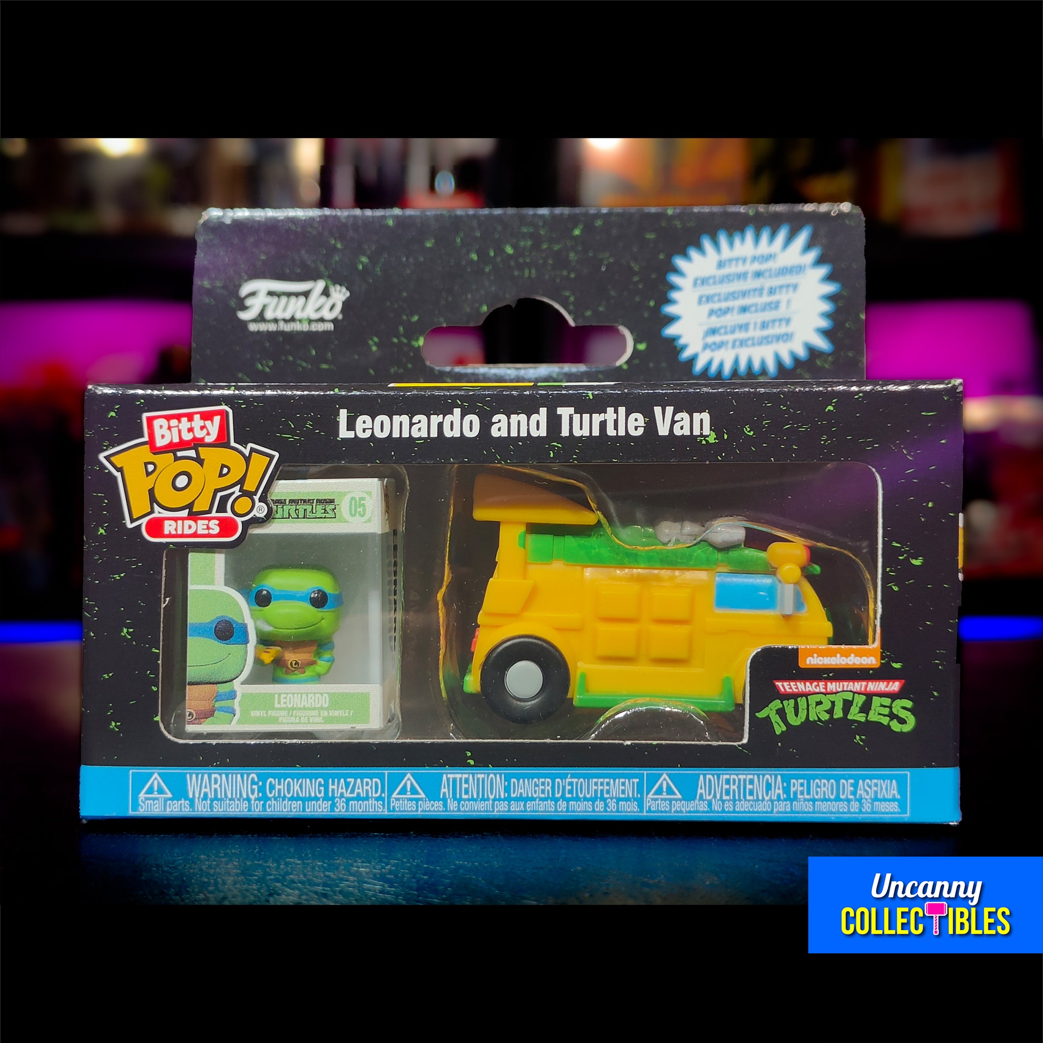 Funko POP Teenage Mutant Ninja Turtles Leonardo With Van Bitty POP Ride 2.5cm – Teenage Mutant Ninja Turtles, Funko, 2.5 cm, 2024, brand new collector item, Uncanny Collectibles Dublin Ireland