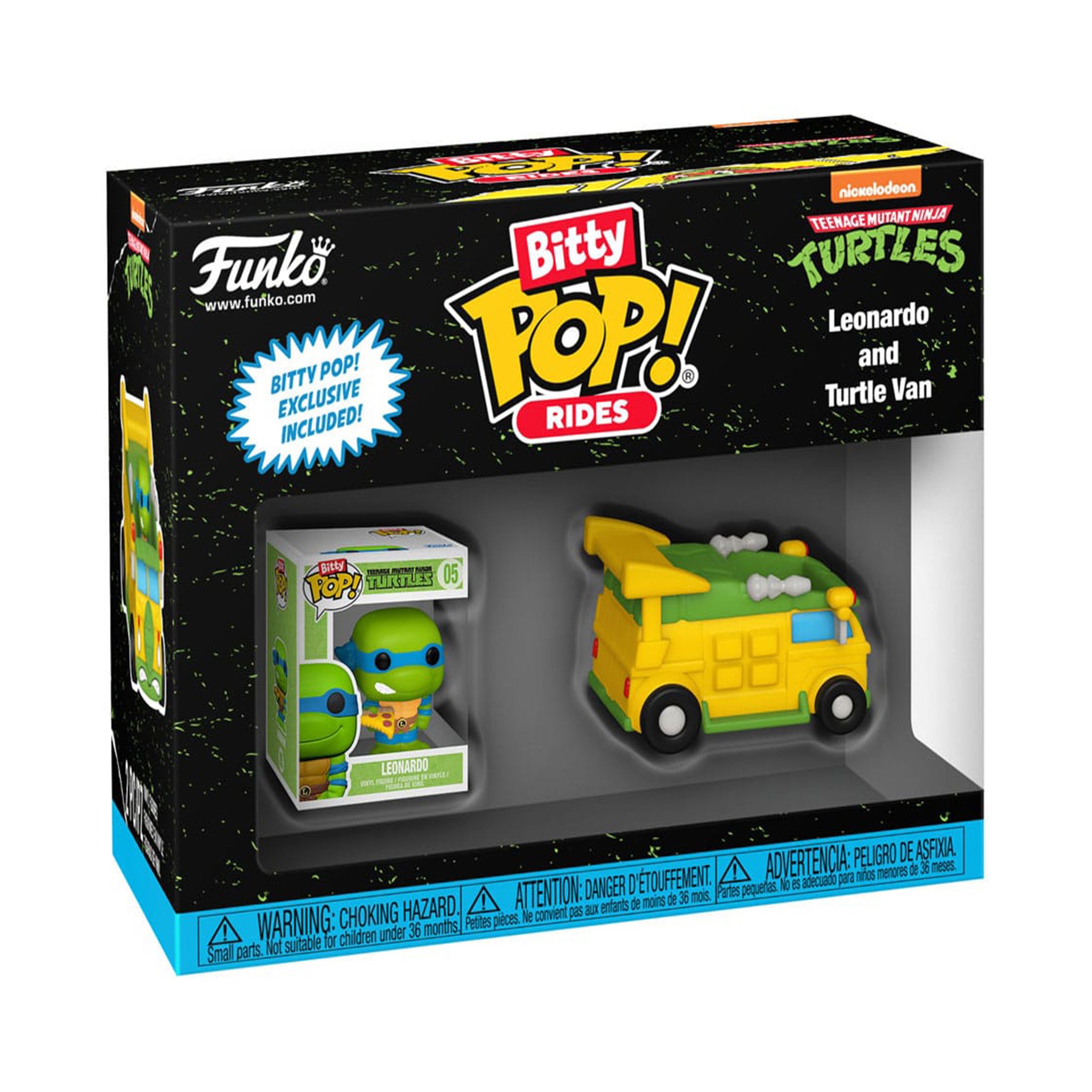 Funko POP Teenage Mutant Ninja Turtles Leonardo With Van Bitty POP Ride 2.5cm – Teenage Mutant Ninja Turtles, Funko, 2.5 cm, 2024, brand new collector item, Uncanny Collectibles Dublin Ireland