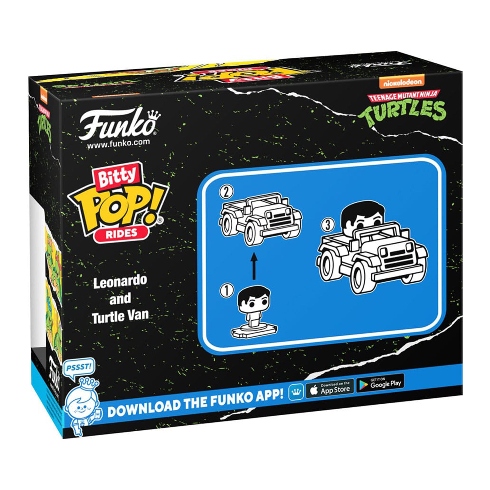 Funko POP Teenage Mutant Ninja Turtles Leonardo With Van Bitty POP Ride 2.5cm – Teenage Mutant Ninja Turtles, Funko, 2.5 cm, 2024, brand new collector item, Uncanny Collectibles Dublin Ireland