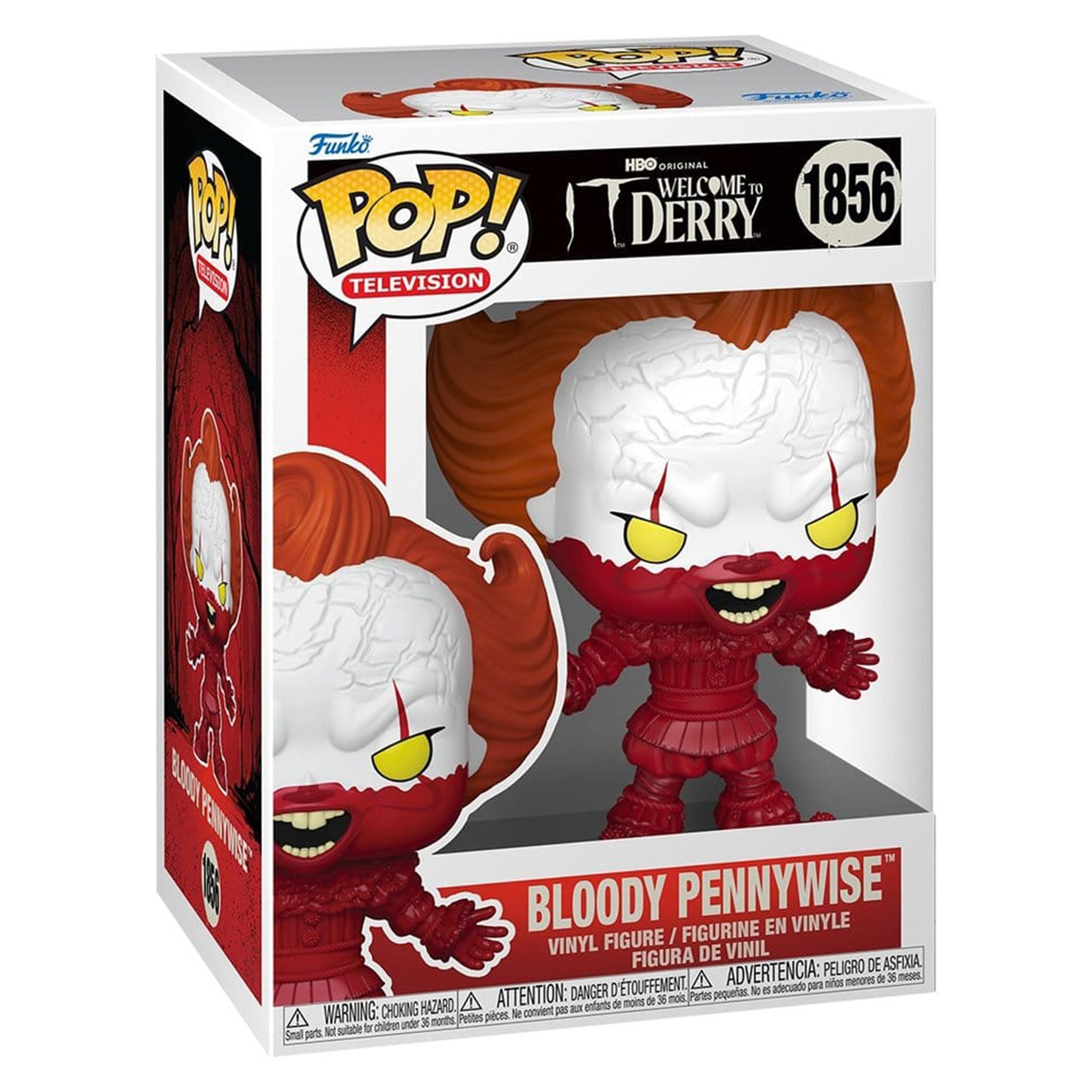 Funko POP Television IT Welcome To Derry Bloody Pennywise 1856 Vinyl Figure – IT, Funko, 9 cm, brand new collector item, Uncanny Collectibles Dublin Ireland