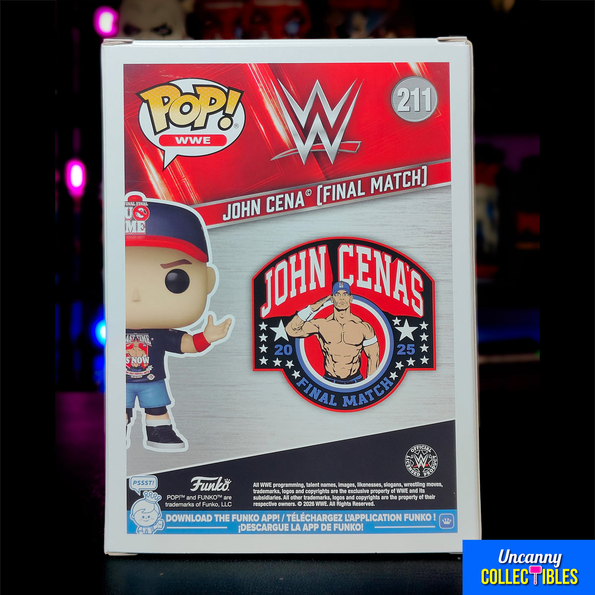 WWE John Cena Final Match Funko Pop 211 Vinyl Figure - photo 4 of 6