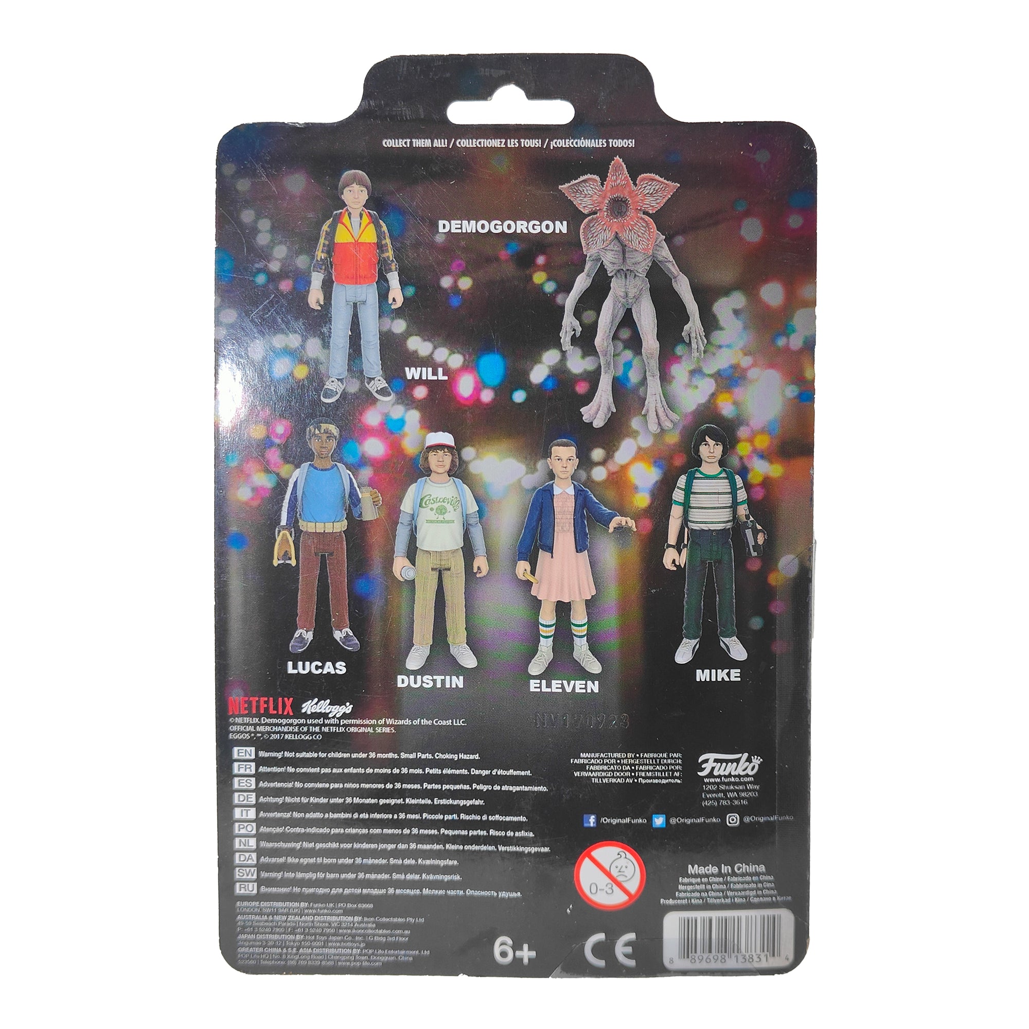 Funko Stranger Things ReAction Figures Chase Set of 3 Eleven Demogorgon & Will 2017 9.5cm – TV Icons & Heroes, Funko, 9.5 cm, 2017, pre-owned collector piece, Uncanny Collectibles Dublin Ireland