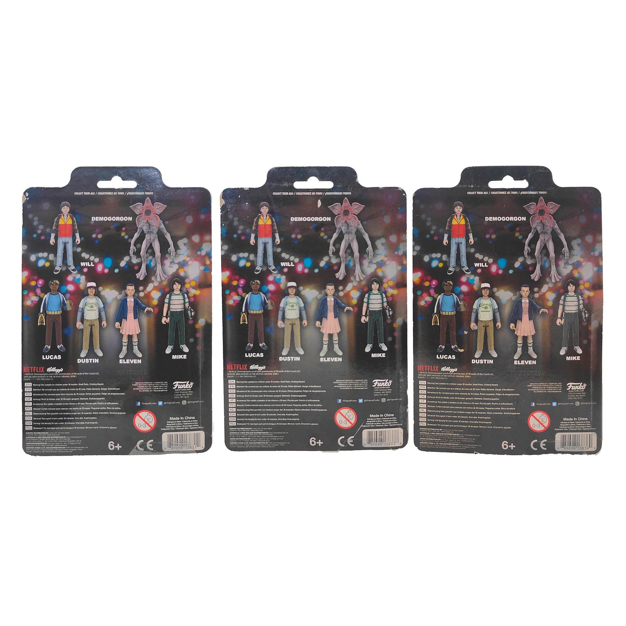 Funko Stranger Things ReAction Figures Set of 6 Eleven Demogorgon Will Lucas Mike Dustin 2017 – TV Icons & Heroes, Funko, 9.5 cm, 2017, pre-owned collector piece, Uncanny Collectibles Dublin Ireland