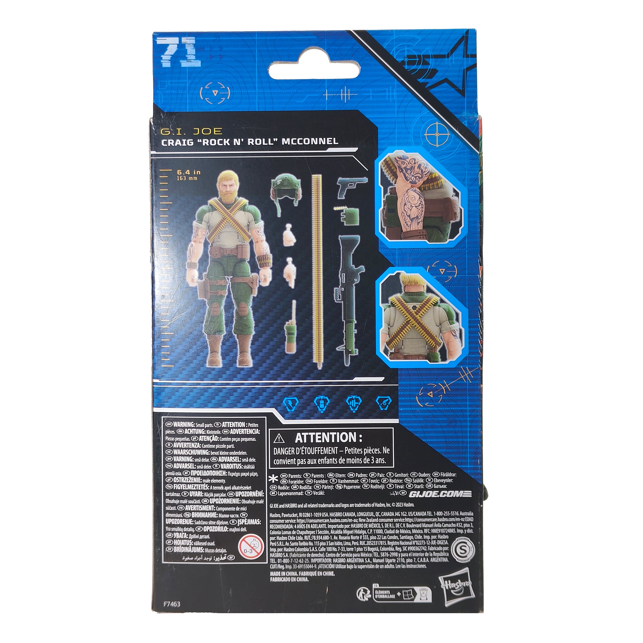 G.I. Joe Classified Series 71 Craig Rock N Roll McConnel Hasbro Action Figure 2023