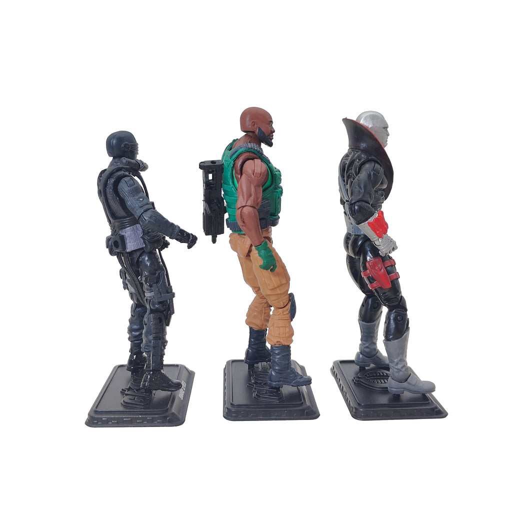 G.I. Joe Retro Collection Snake Eyes Destro Roadblock Hasbro 3 Figure Bundle