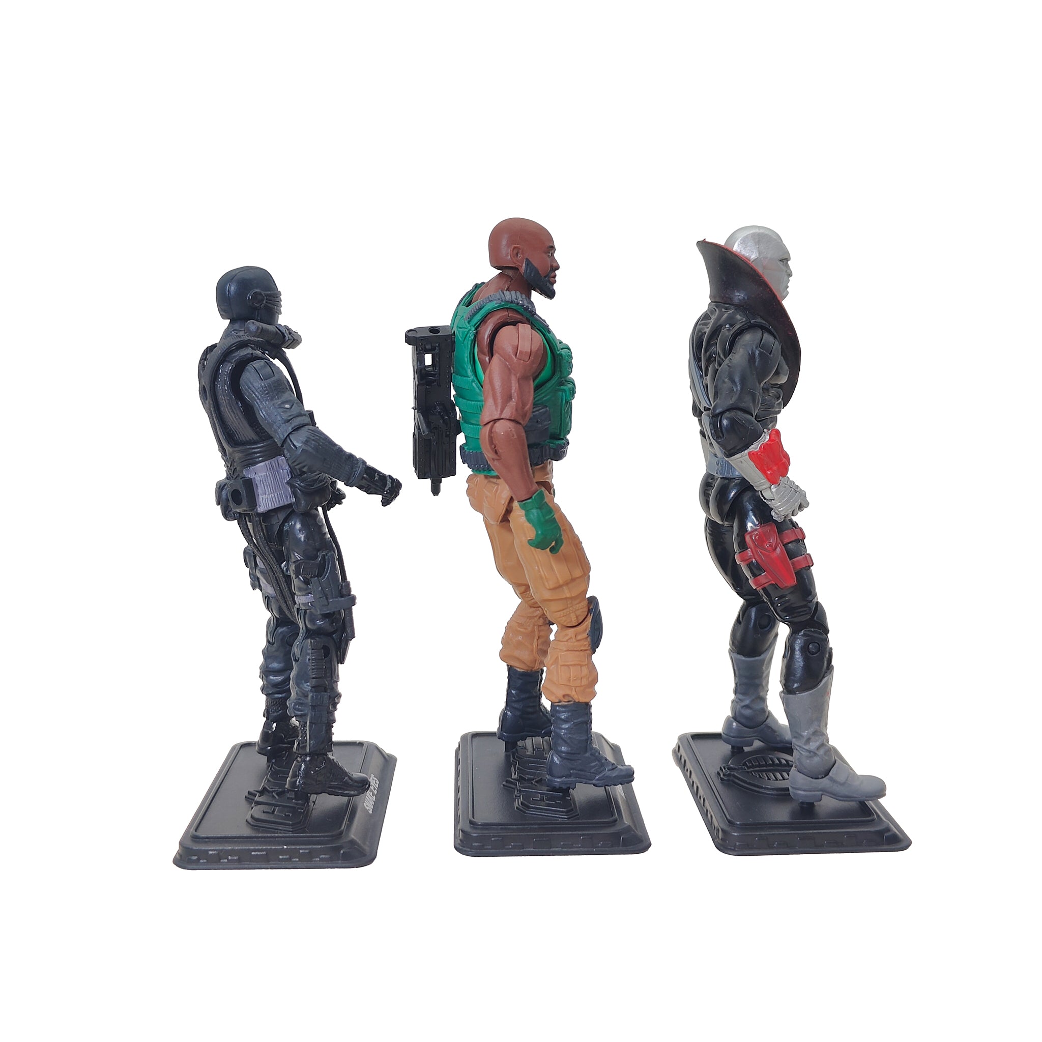 G.I. Joe Retro Collection Snake Eyes Destro Roadblock Hasbro 3 Figure Bundle