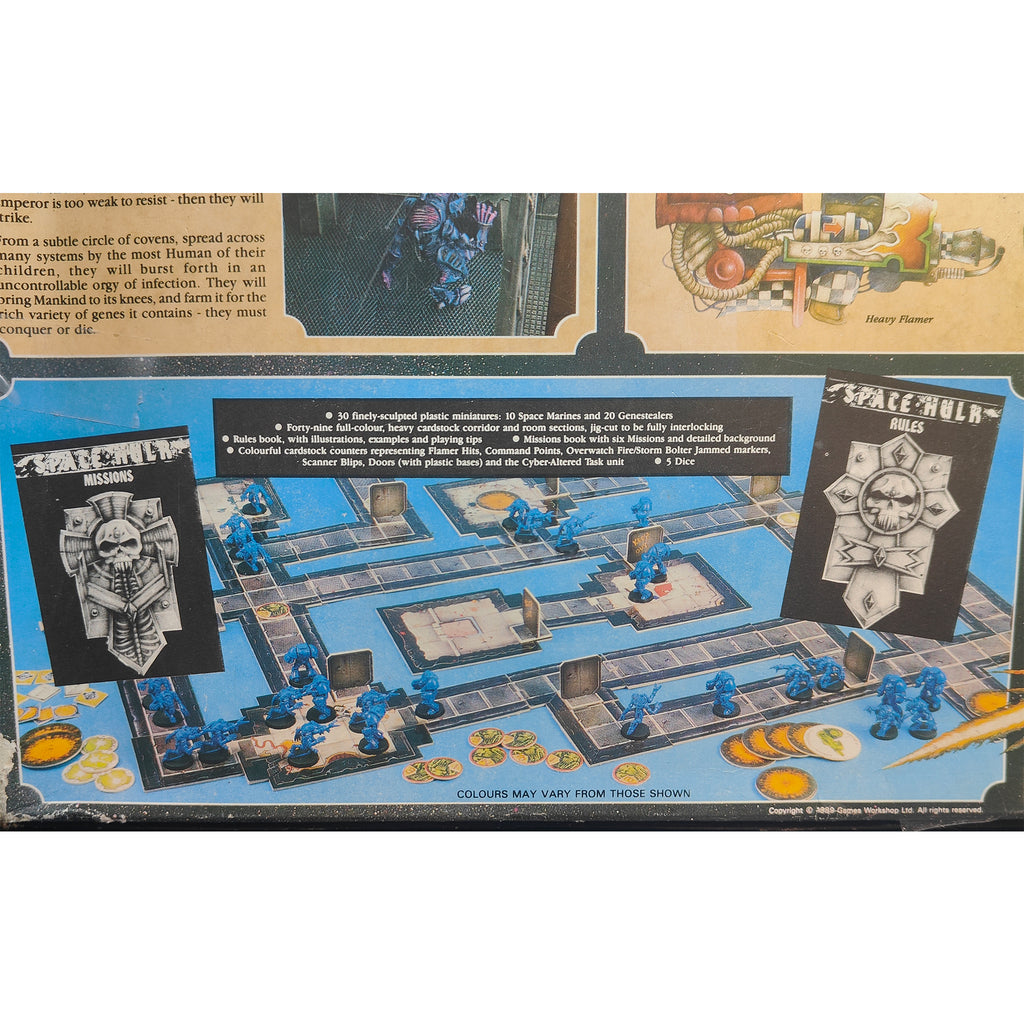 Games Workshop Warhammer 40000 Space Hulk 1989 With Deathwing Expansion Bundle