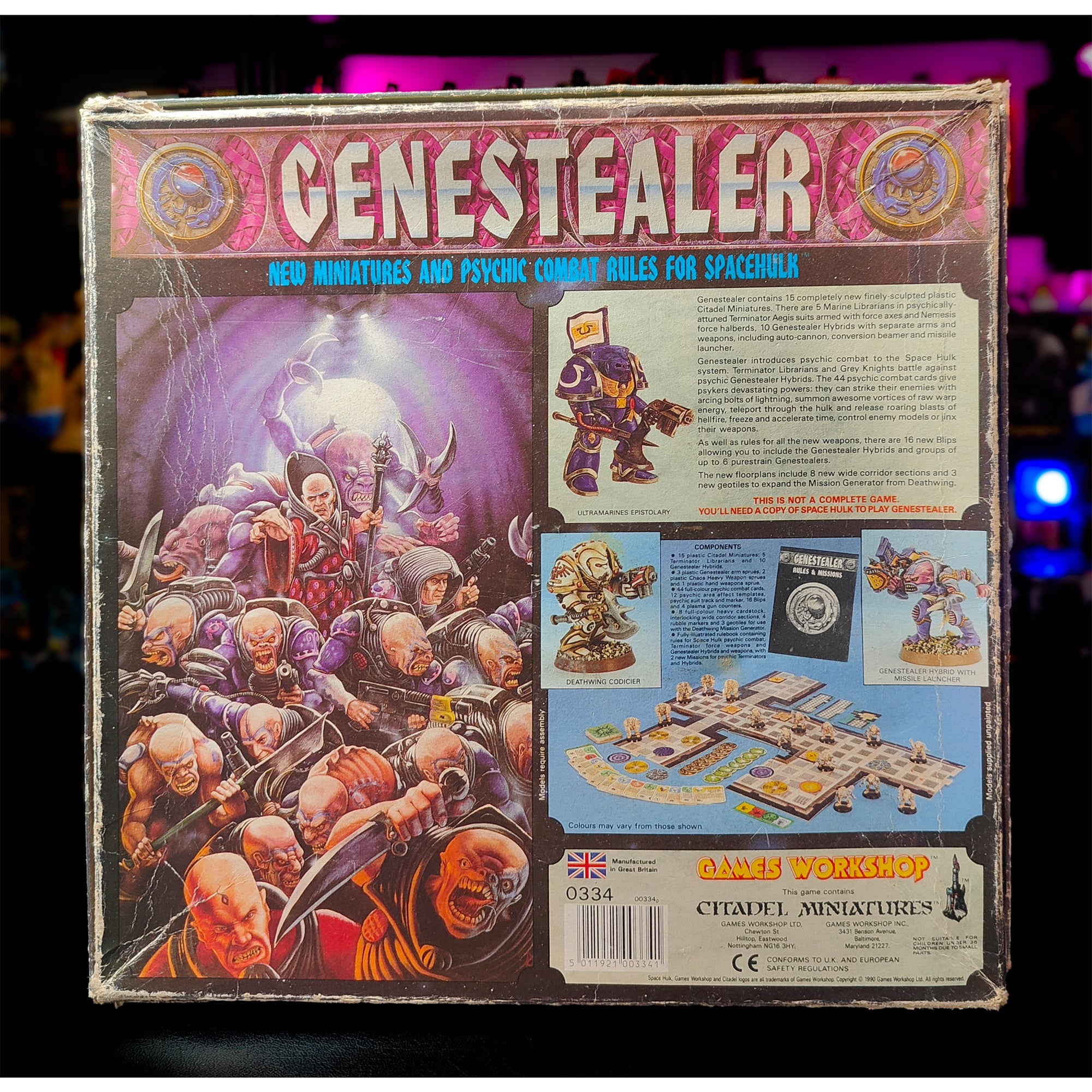 Genestealer Expansion For 1st Edition Space Hulk Games Workshop 1990 0334 Incomplete