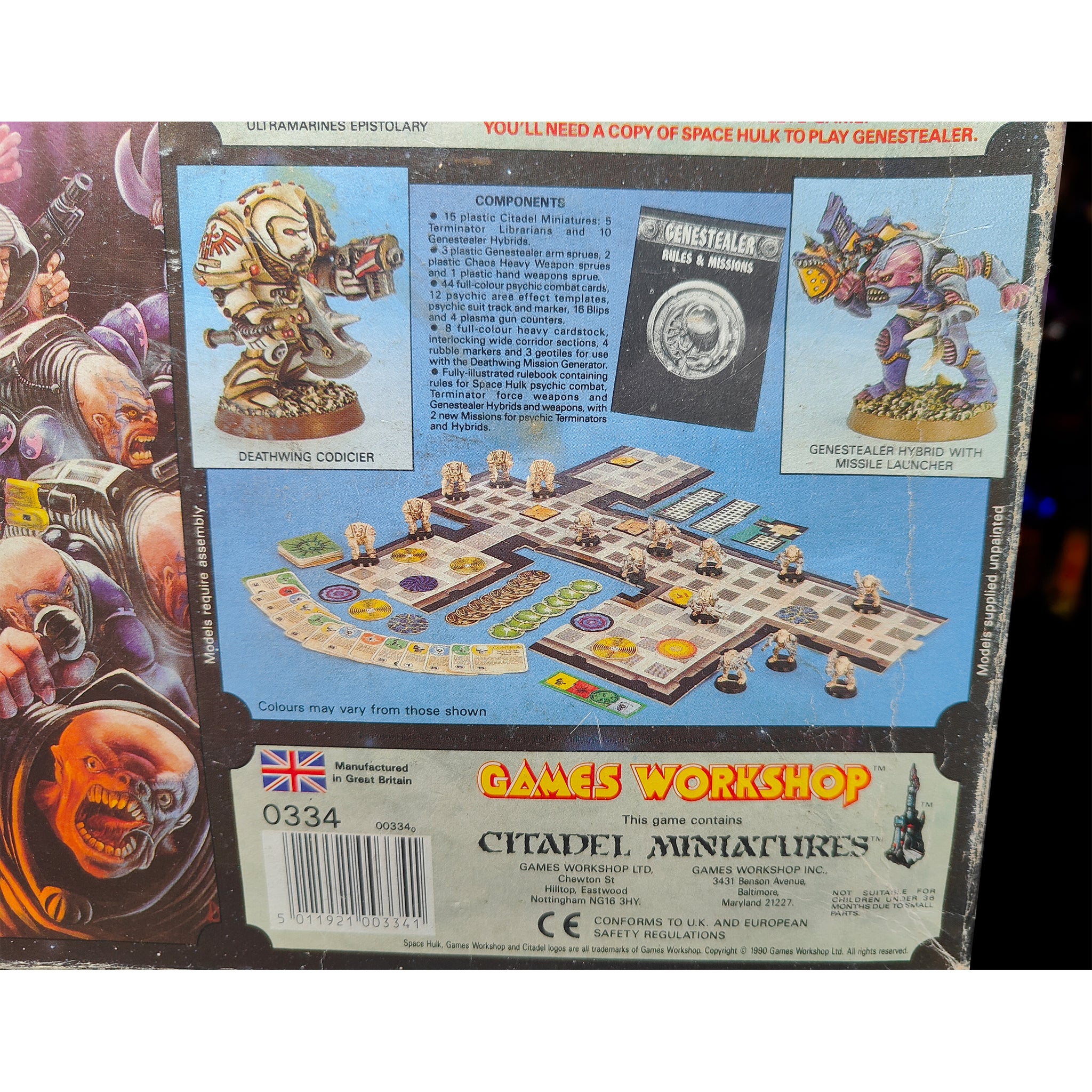 Genestealer Expansion For 1st Edition Space Hulk Games Workshop 1990Â 0334 Incomplete – Warhammer 40k, Games Workshop, -, 1990, pre-owned collector piece, Uncanny Collectibles Dublin Ireland