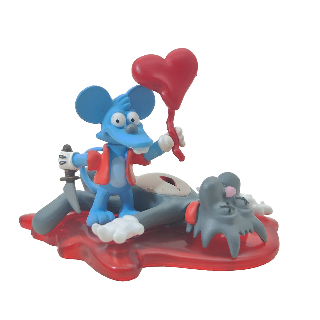 The Simpsons Itchy and Scratchy Gentle Giant Busts Ups Mini Diorama – The Simpsons, Gentle Giant Studios, 8 cm, pre-owned collector piece, Uncanny Collectibles Dublin Ireland
