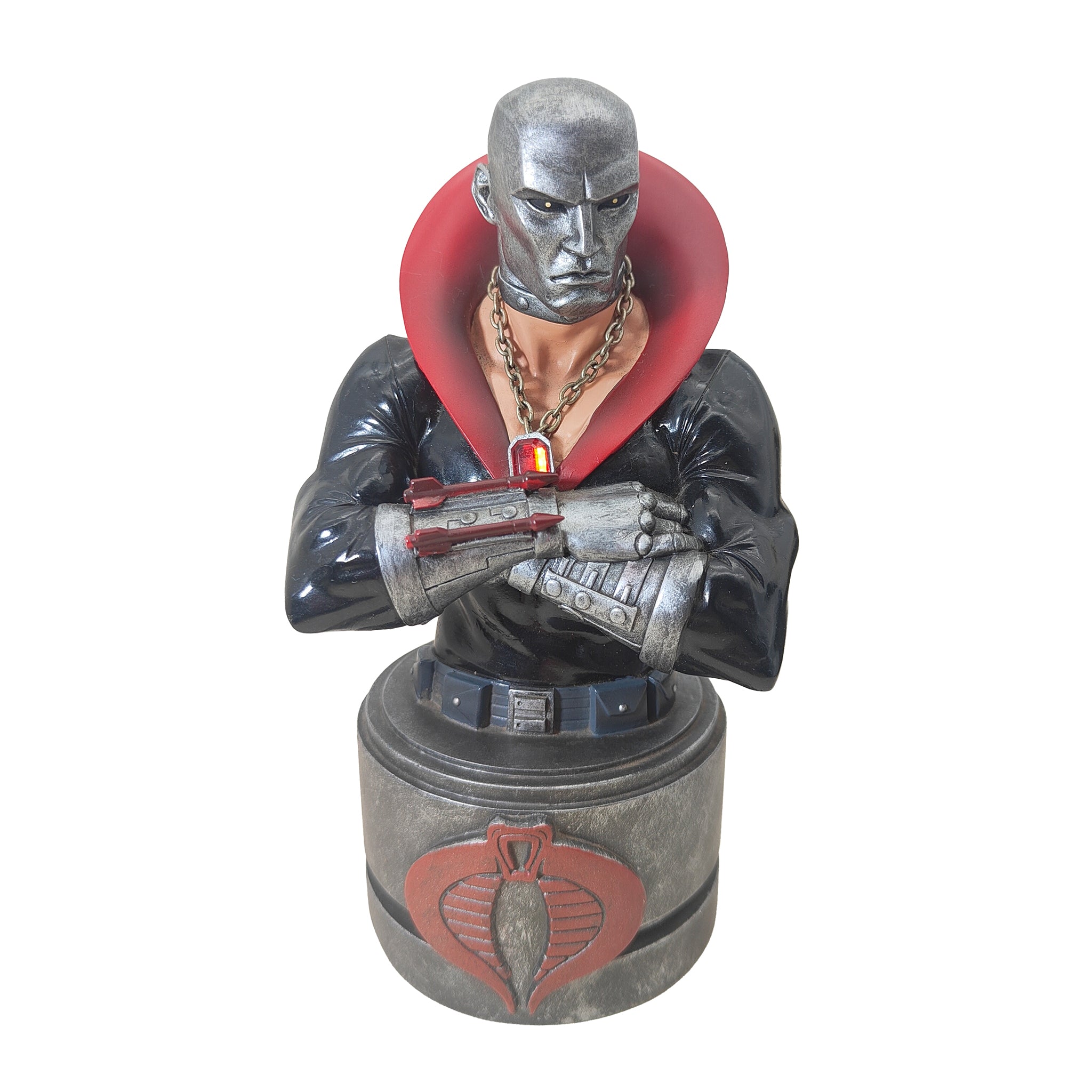GI Joe Destro Mini Resin Bust Palisades Hasbro 15cm – Movie Icons & Heroes, Hasbro, 15 cm, 2003, pre-owned collector piece, Uncanny Collectibles Dublin Ireland