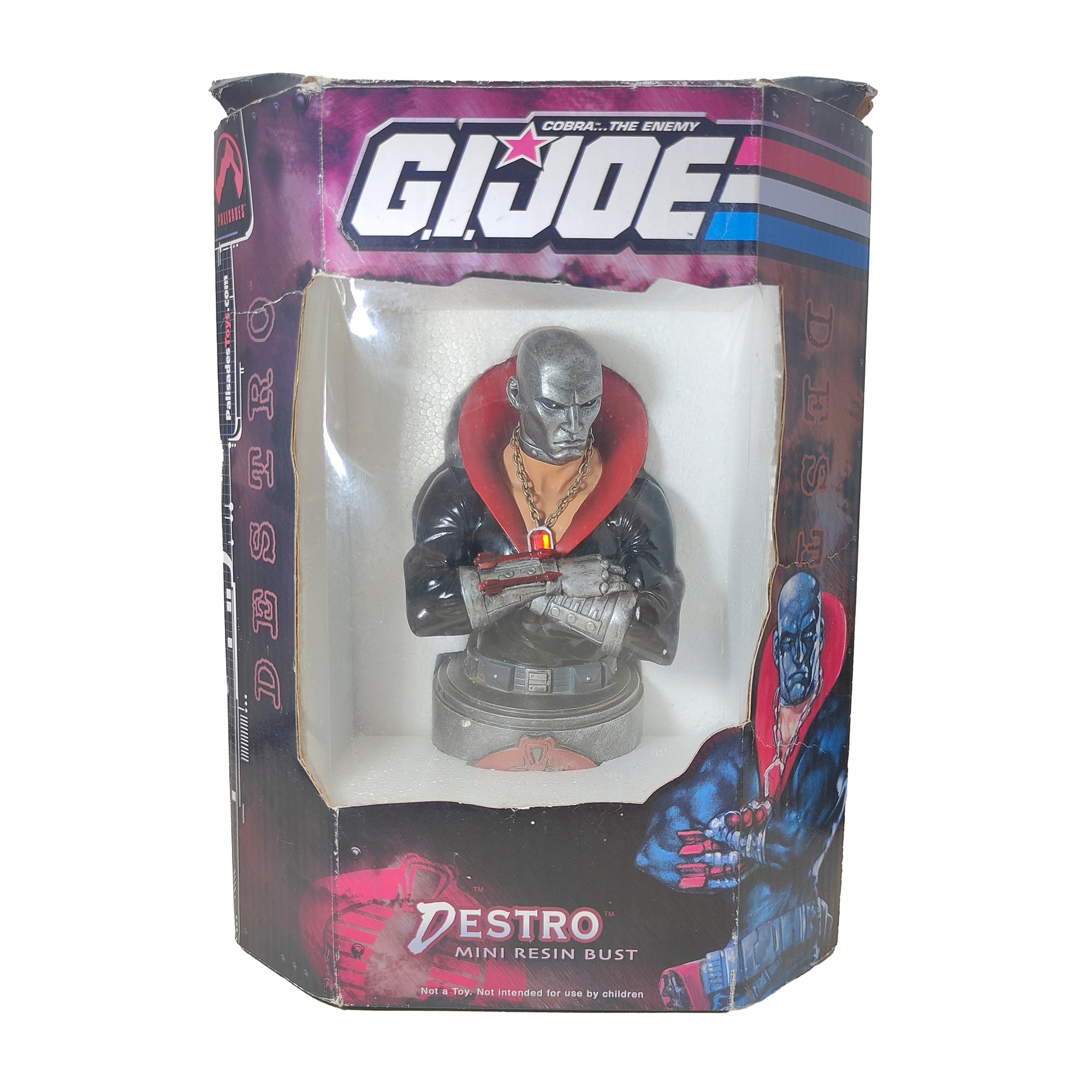 GI Joe Destro Mini Resin Bust Palisades Hasbro 15cm