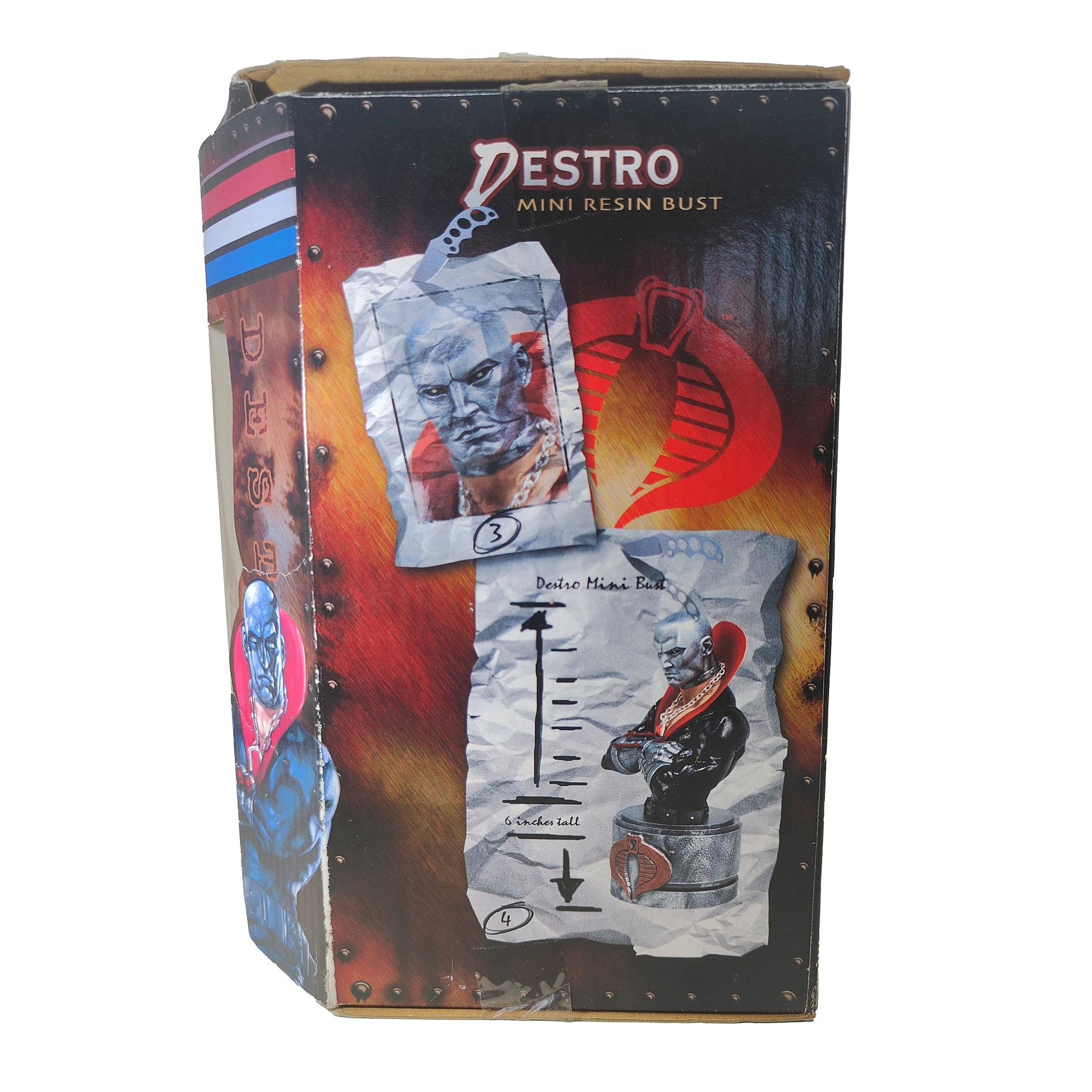 GI Joe Destro Mini Resin Bust Palisades Hasbro 15cm – Movie Icons & Heroes, Hasbro, 15 cm, 2003, pre-owned collector piece, Uncanny Collectibles Dublin Ireland
