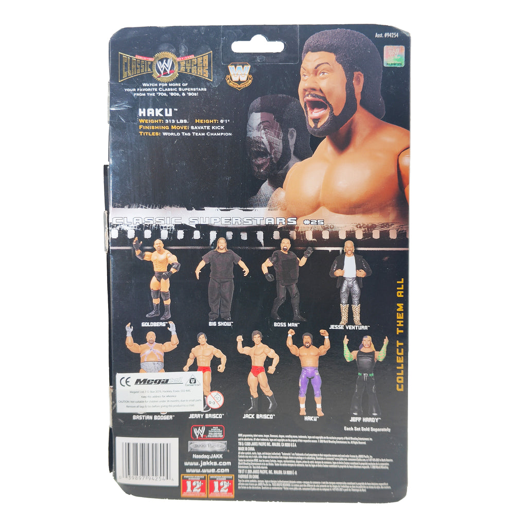 Haku WWE Classic Superstars Series 25 Jakks Pacific Action Figure 2009 18cm – WWE, JAKKS Pacific, 18 cm, 2009, pre-owned collector piece, Uncanny Collectibles Dublin Ireland