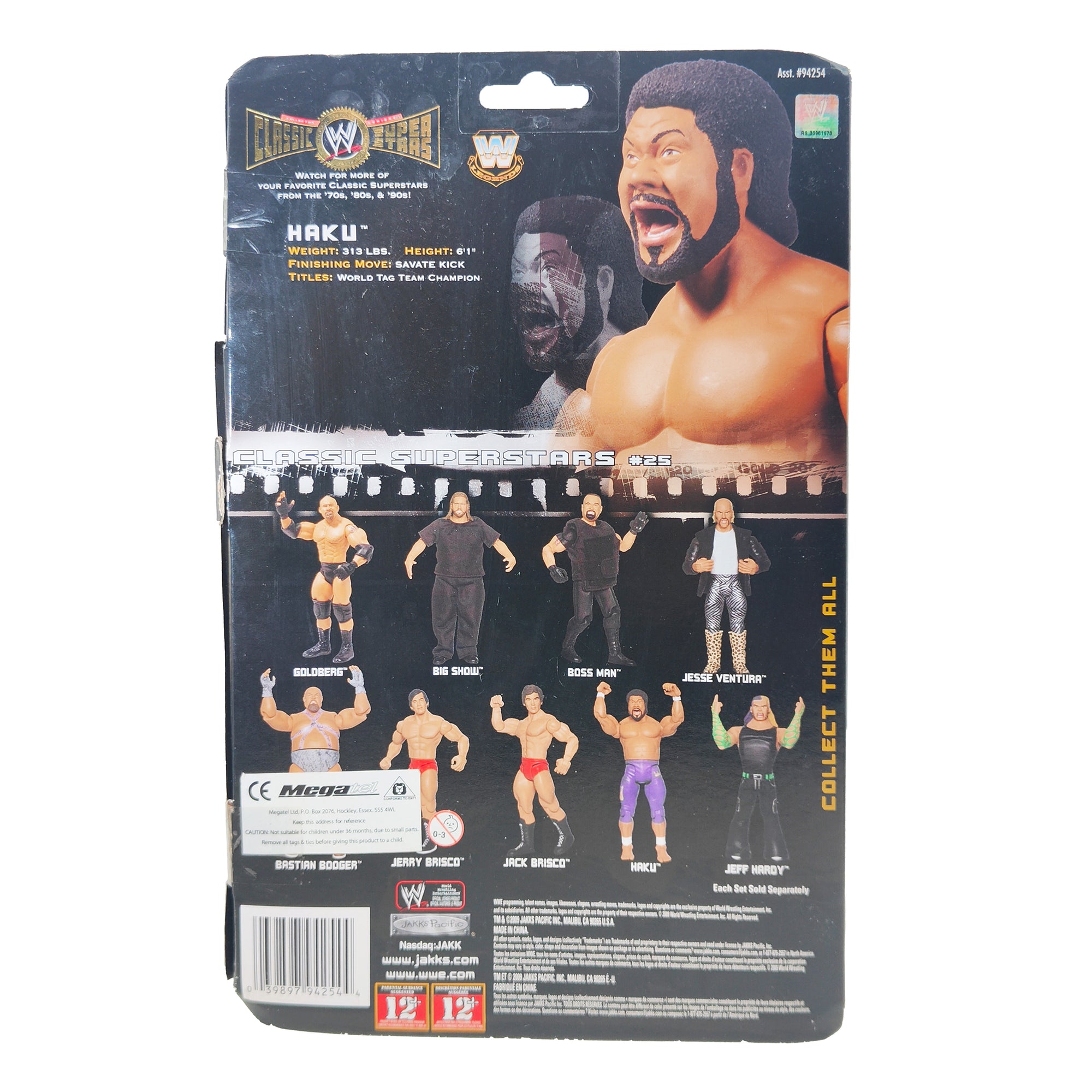 Haku WWE Classic Superstars Series 25 Jakks Pacific Action Figure 2009 18cm