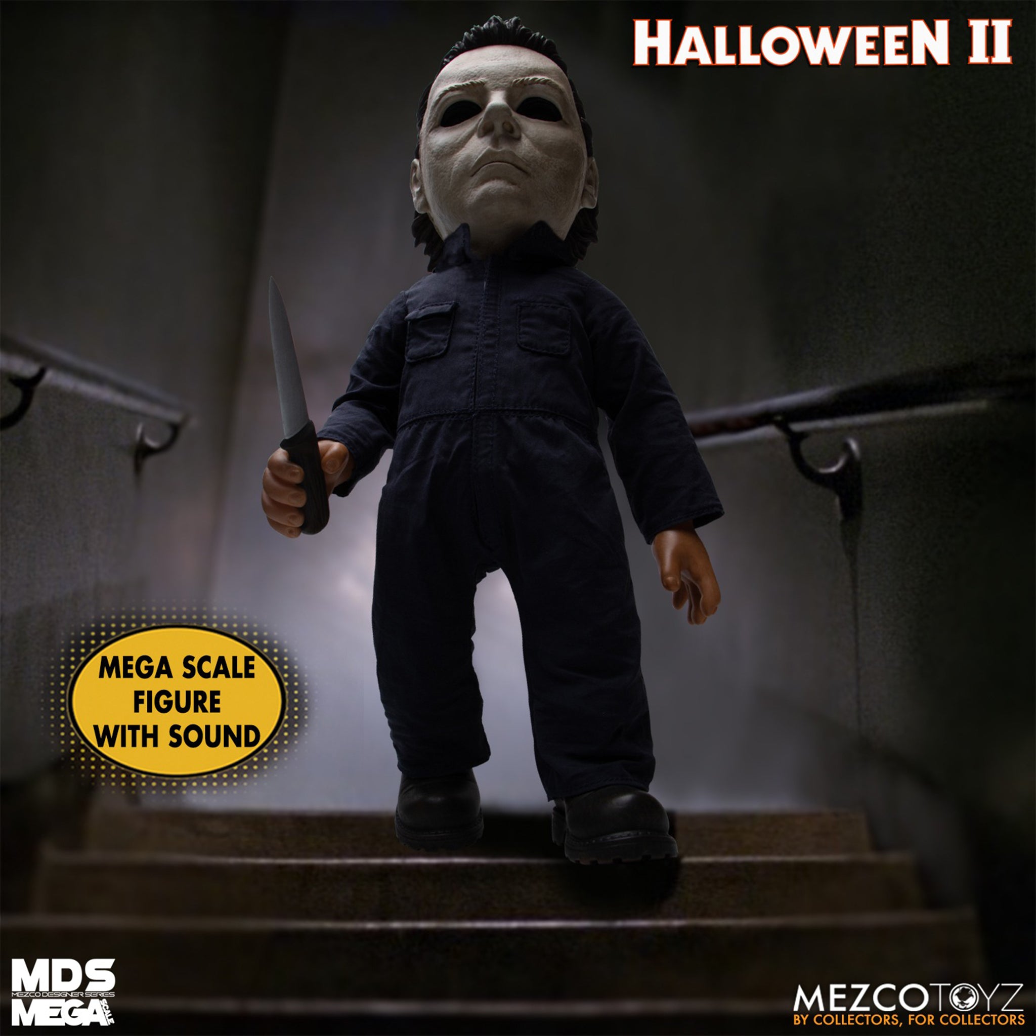 Halloween 2 Michael Myers MDS Mega Scale Mezco Toyz Figure with Sound, 38cm, 2023, new