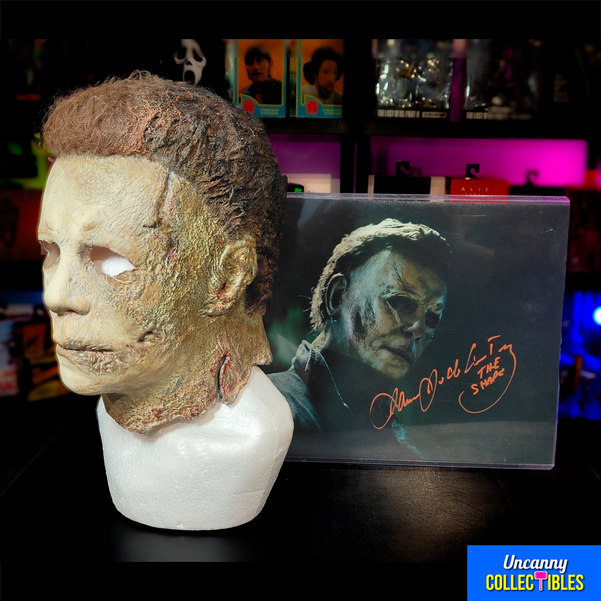 Halloween Kills Michael Myers Mask Dean Knight Custom Rehaul Signed Photo Bundle