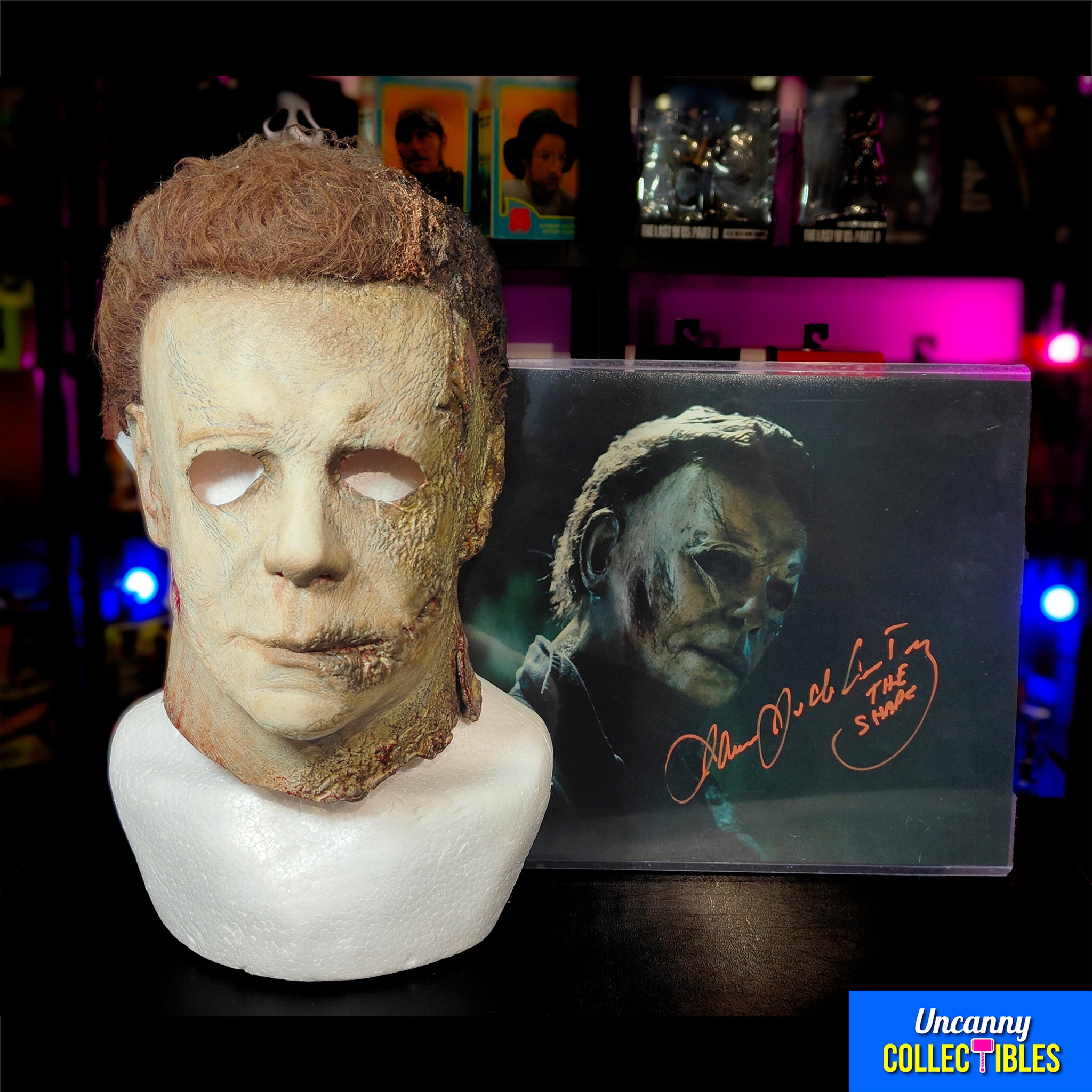 Halloween Kills Michael Myers Mask Dean Knight Custom Rehaul Signed Photo Bundle
