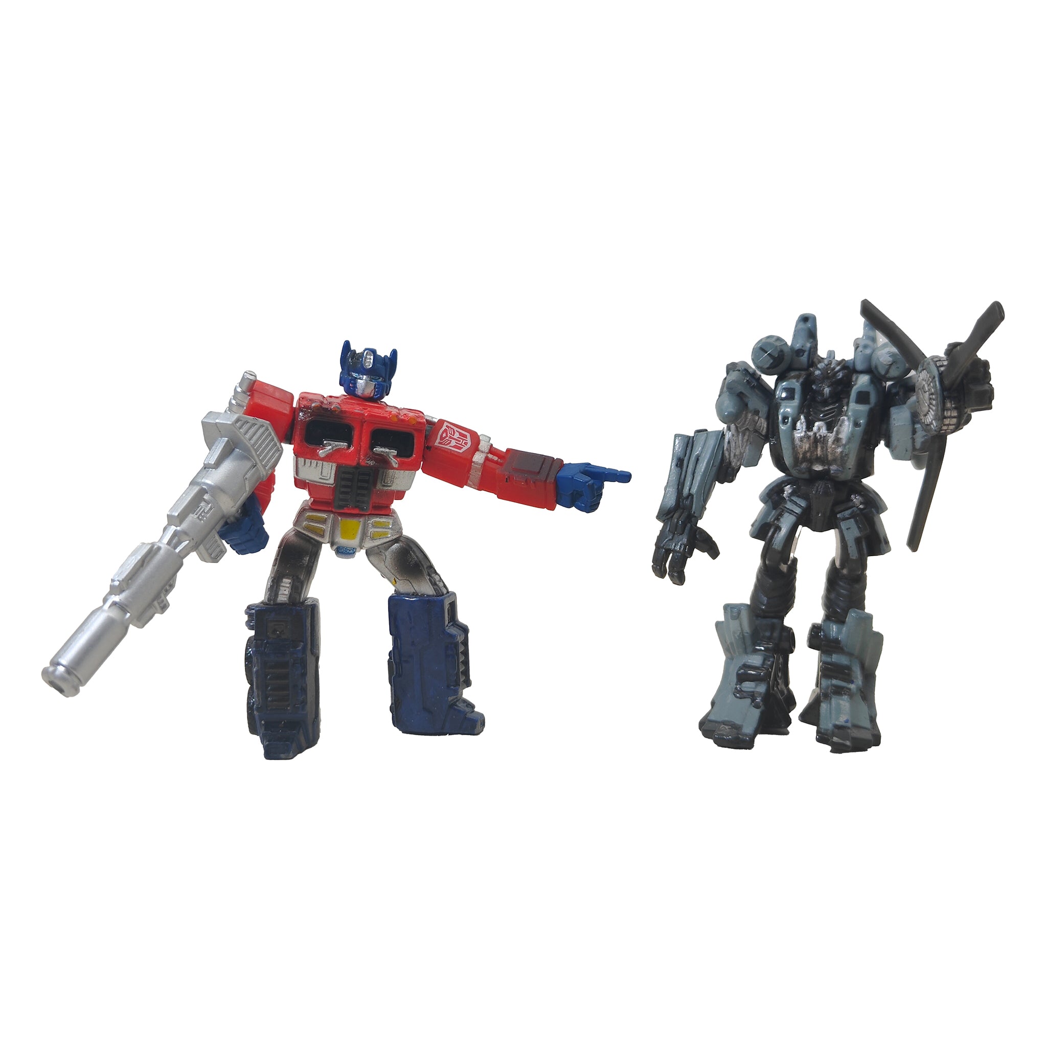 Hasbro Transformers Optimus Prime and Blackout Mini Figure Bundle – Transformers, Hasbro, 8 cm, pre-owned collector piece, Uncanny Collectibles Dublin Ireland