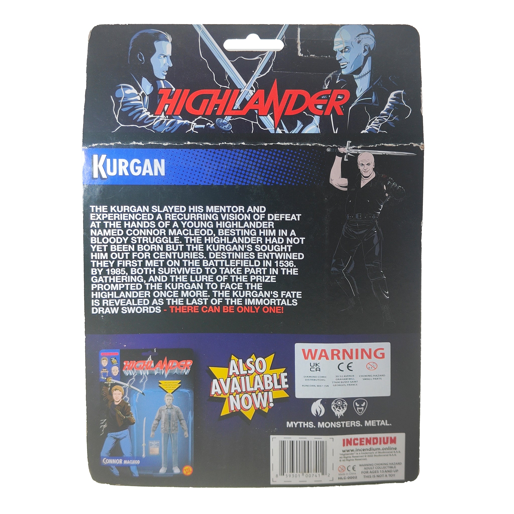 Highlander Kurgan Incendium Figbiz Action Figure 2022 13cm – Movie Icons & Heroes, Nacelle, 14 cm, 2022, pre-owned collector piece, Uncanny Collectibles Dublin Ireland