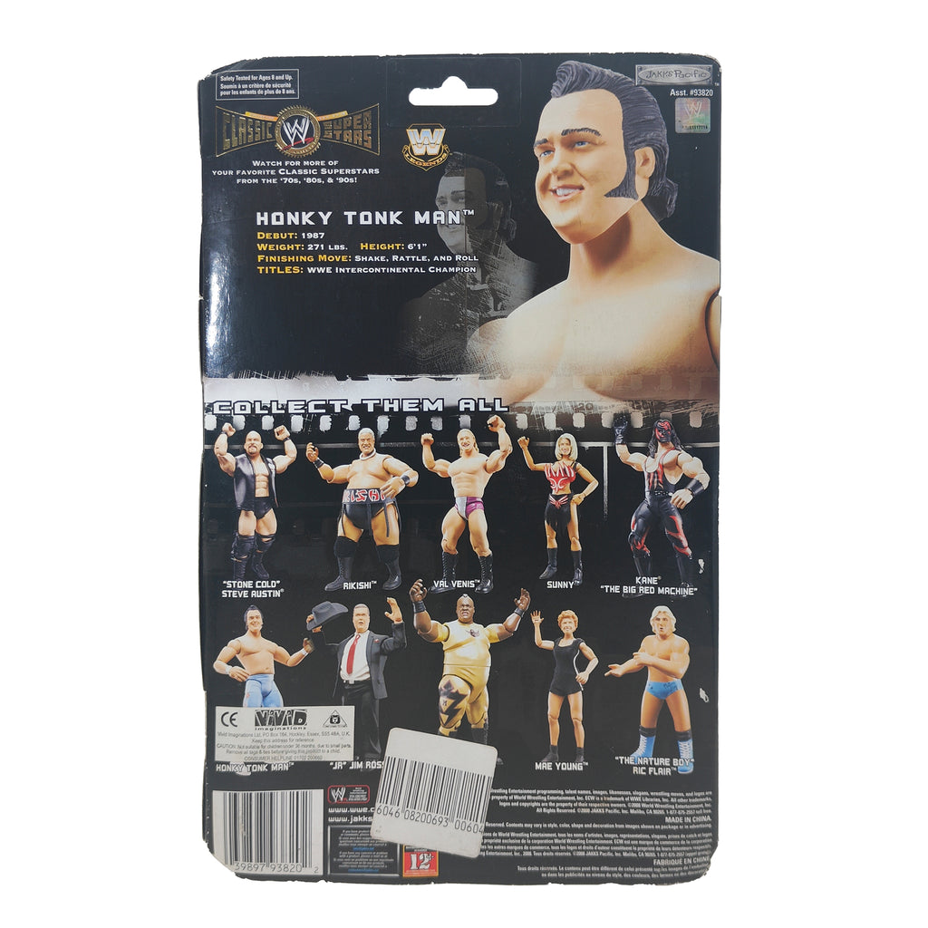Honky Tonk Man WWE Classic Superstars Series 18 Jakks Pacific Action Figure 2008 18cm – WWE, JAKKS Pacific, 18 cm, 2008, pre-owned collector piece, Uncanny Collectibles Dublin Ireland
