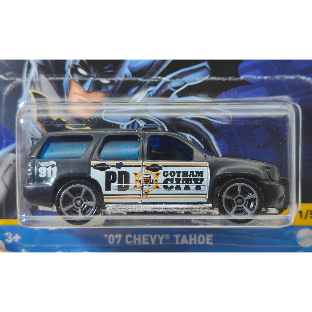 Hot Wheels Batman Gotham City PD 07 Chevy Tahoe 1 of 5 – Batman, Mattel, 7 cm, pre-owned collector piece, Uncanny Collectibles Dublin Ireland