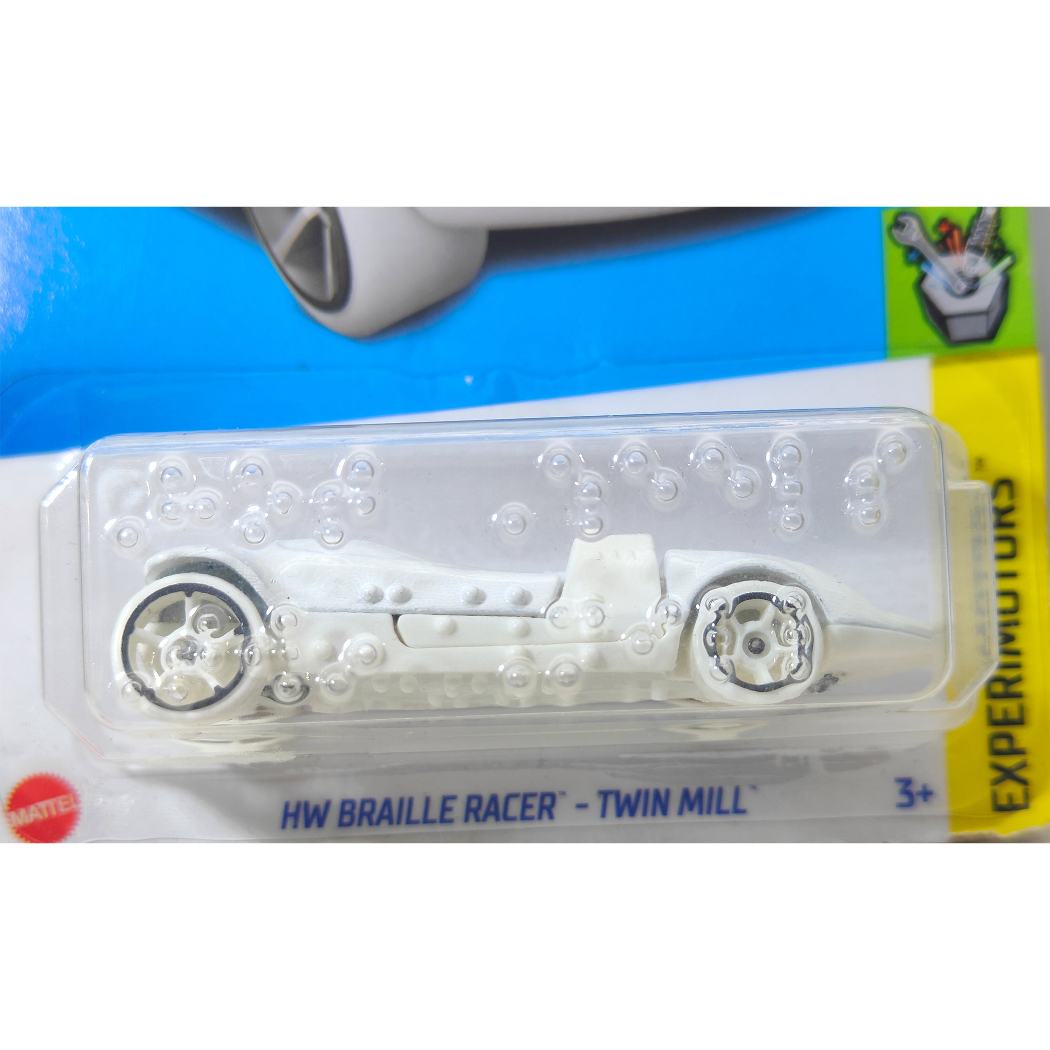 Hot Wheels Experimotors Braille Racer Twin Mill