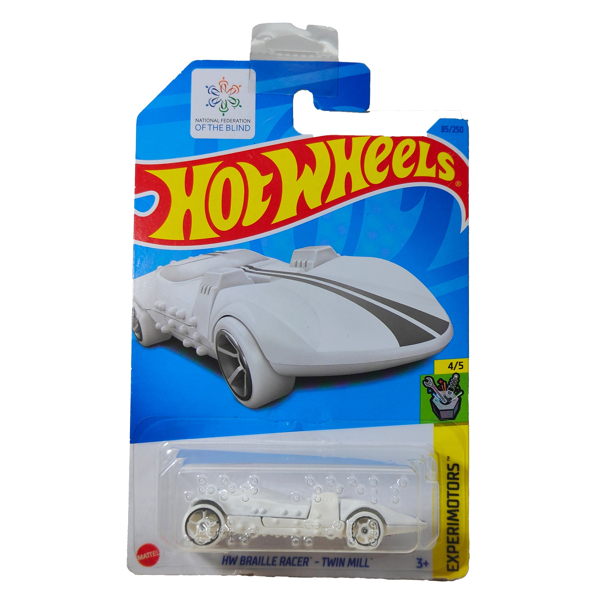 Hot Wheels Experimotors Braille Racer Twin Mill