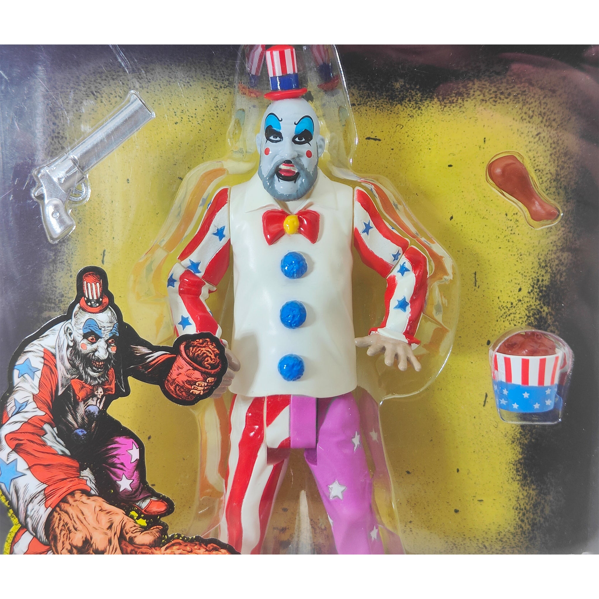 House of 1000 Corpses Captain Spaulding Trick Or Treat Studios Action Figure 2021 13 cm – House of 1000 Corpses, Trick or Treat Studios, 13 cm, 2021, pre-owned collector piece, Uncanny Collectibles Dublin Ireland