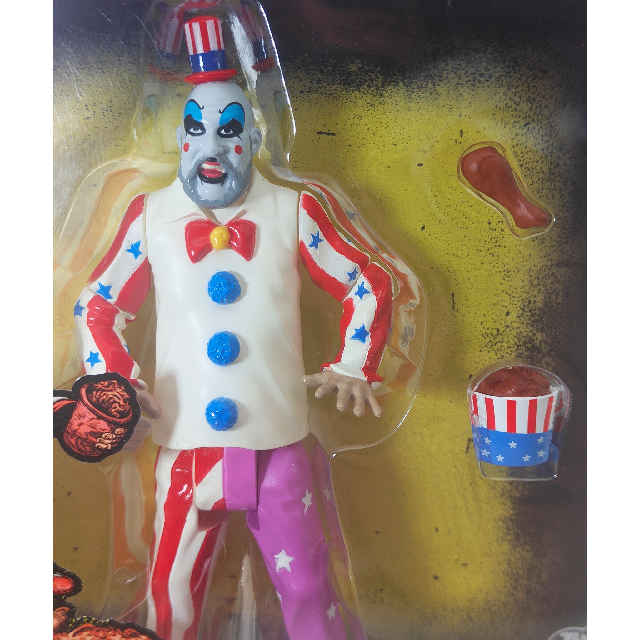 House of 1000 Corpses Captain Spaulding Trick Or Treat Studios Action Figure 2021 13 cm – House of 1000 Corpses, Trick or Treat Studios, 13 cm, 2021, pre-owned collector piece, Uncanny Collectibles Dublin Ireland