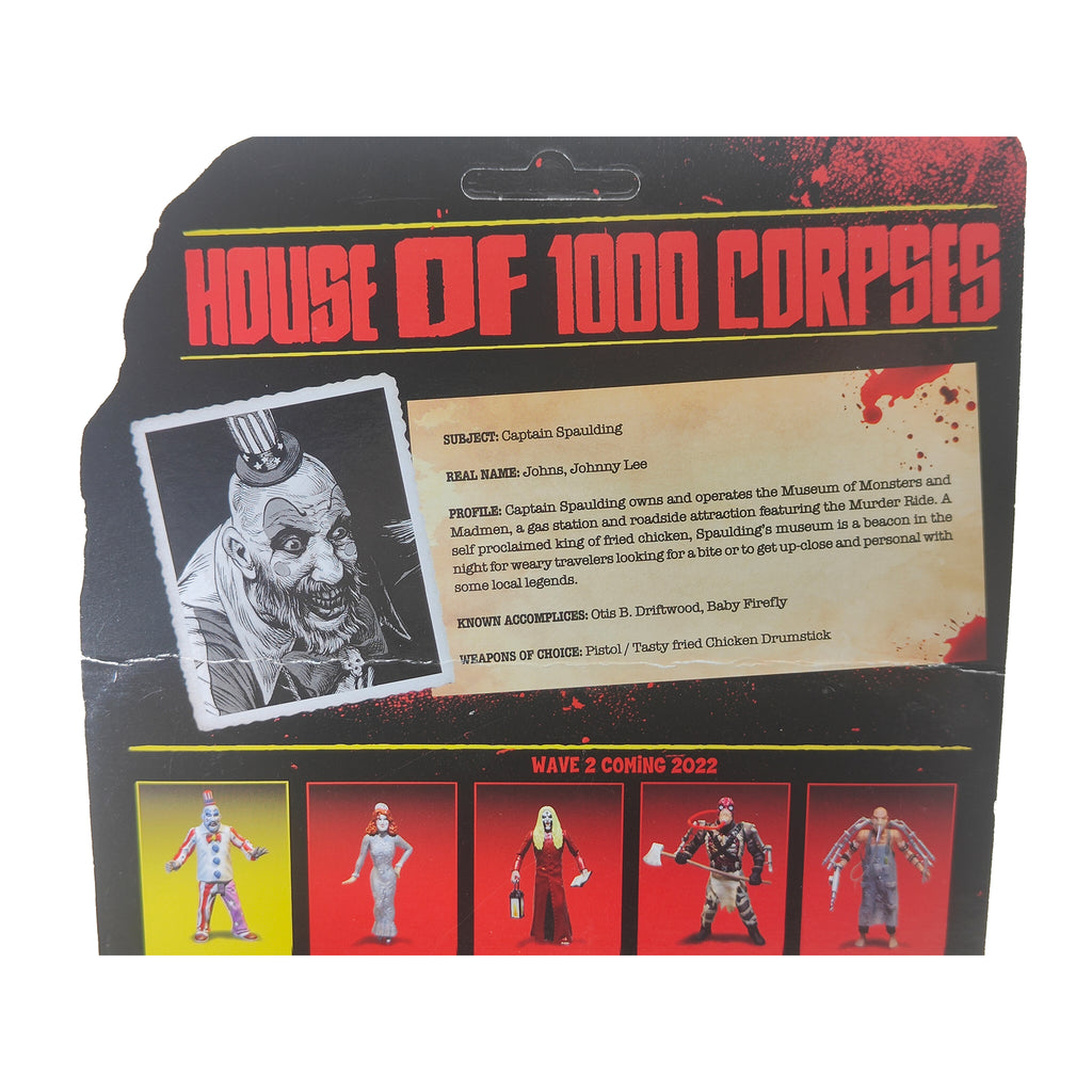 House of 1000 Corpses Captain Spaulding Trick Or Treat Studios Action Figure 2021 13 cm – House of 1000 Corpses, Trick or Treat Studios, 13 cm, 2021, pre-owned collector piece, Uncanny Collectibles Dublin Ireland