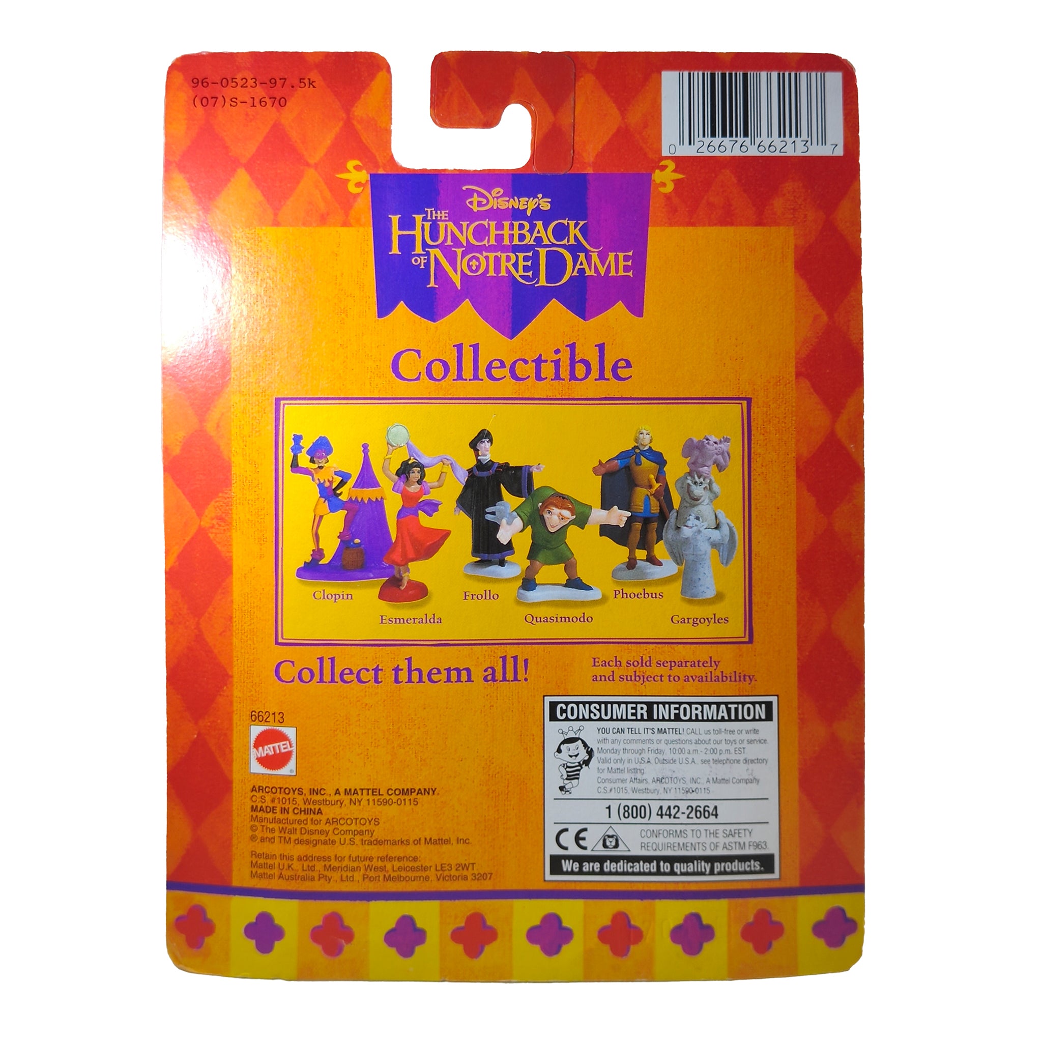 Hunchback Of Notre Dame Gargoyles Mattel Mini Figure 1996 5cm – Movie Icons & Heroes, Mattel, 5 cm, 1996, pre-owned collector piece, Uncanny Collectibles Dublin Ireland