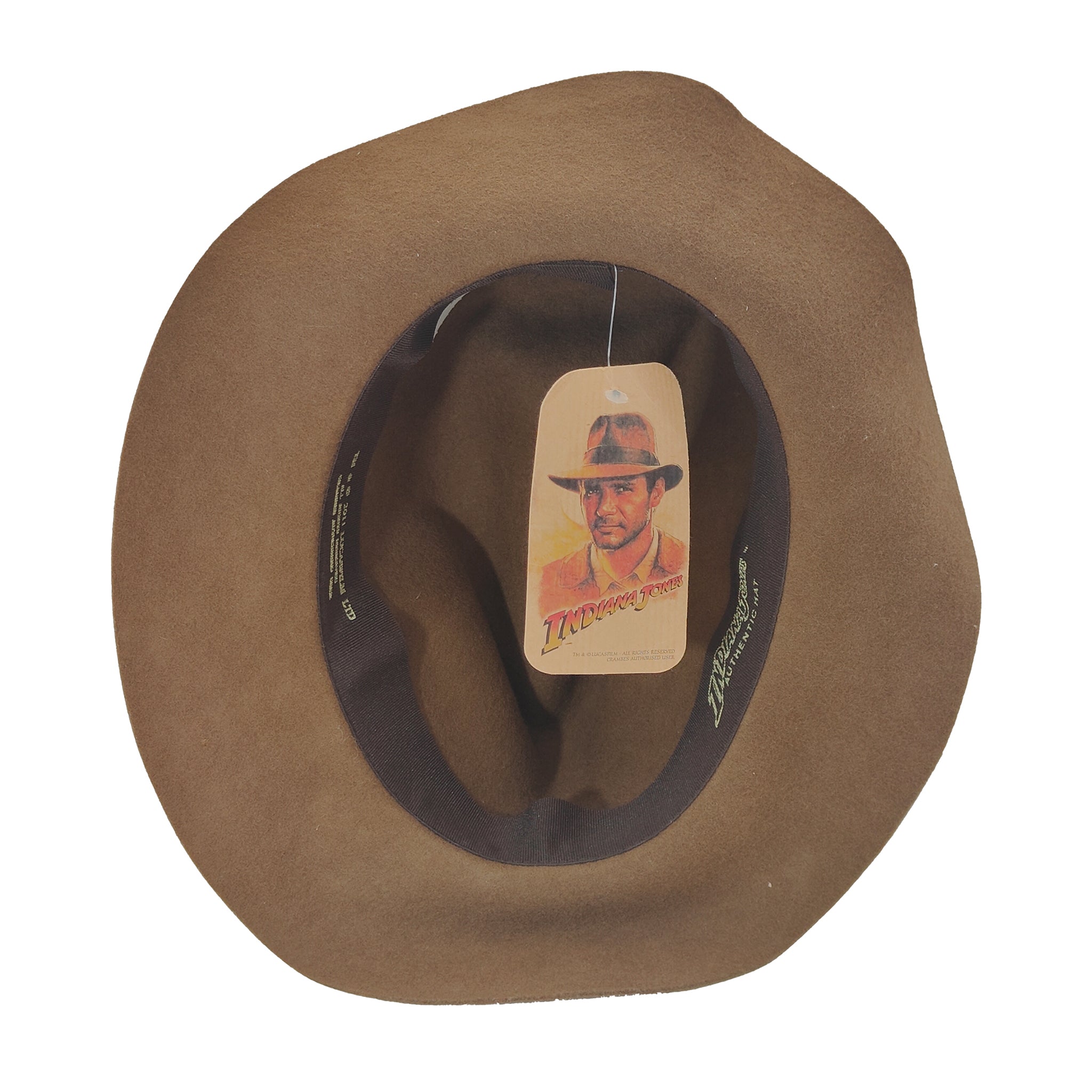 Indiana Jones Fedora Hat Crambes Wool Felt Size Large 2011
