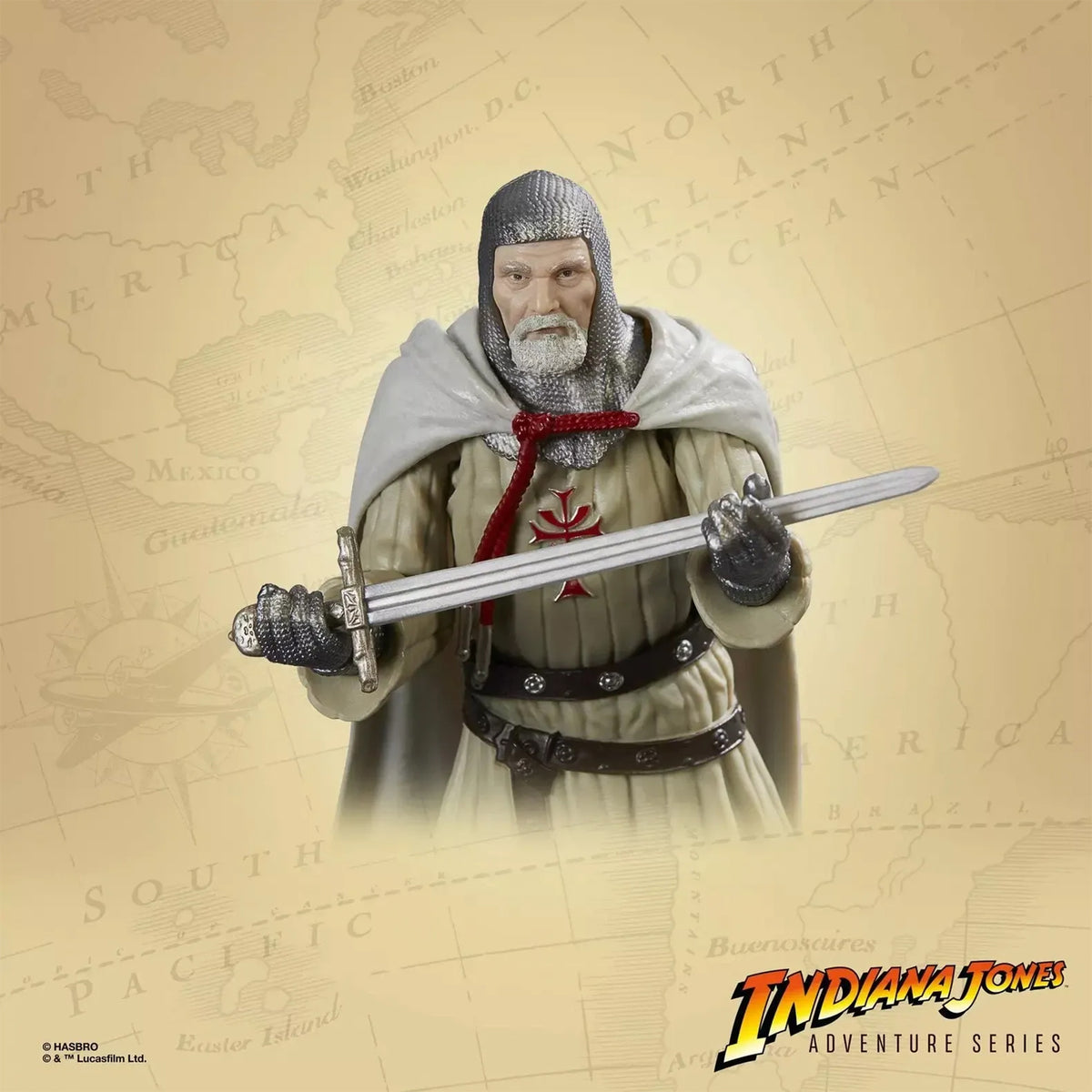 Indiana Jones Grail Knight Last Crusade Adventure Series Hasbro Action Figure
