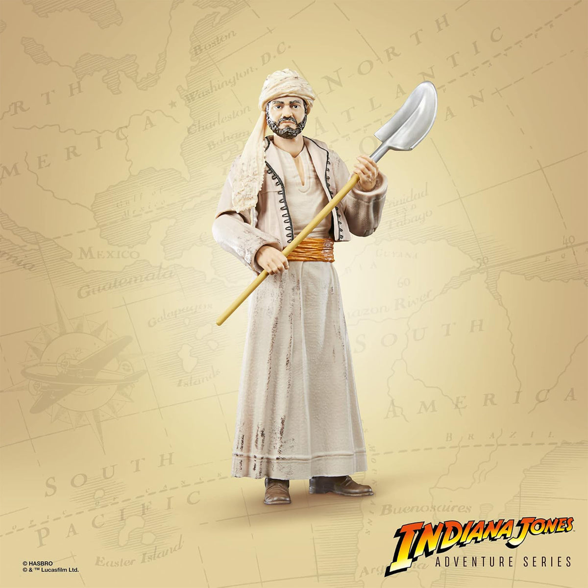 Indiana Jones Sallah Raiders Adventure Series Hasbro Action Figure