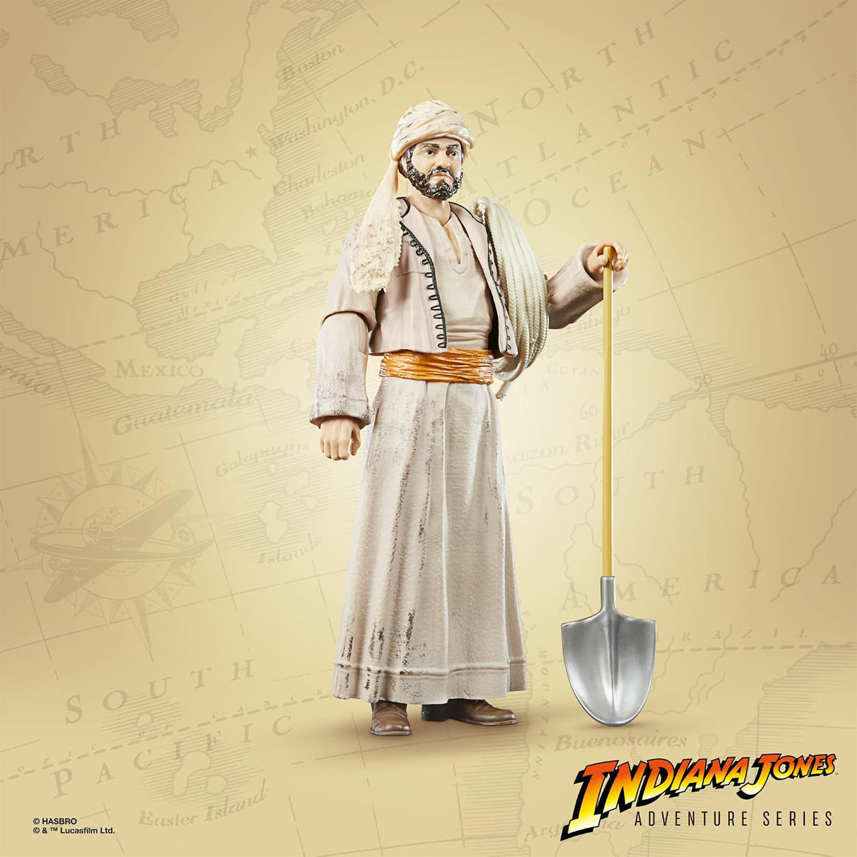 Indiana Jones Sallah Raiders Adventure Series Hasbro Action Figure