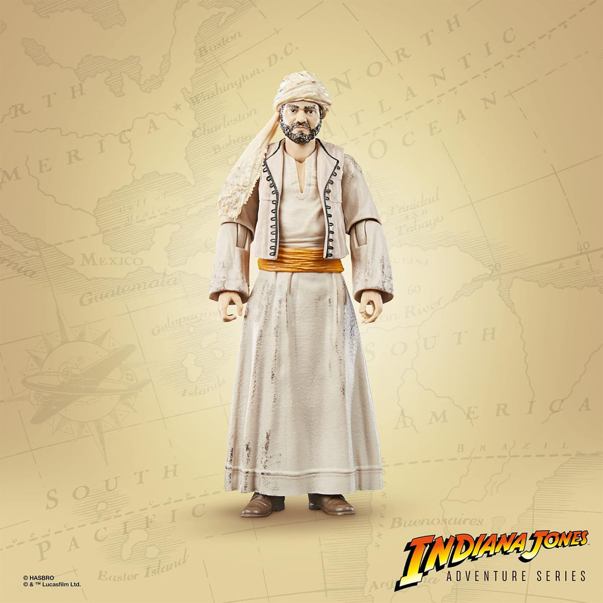 Indiana Jones Sallah Raiders Adventure Series Hasbro Action Figure