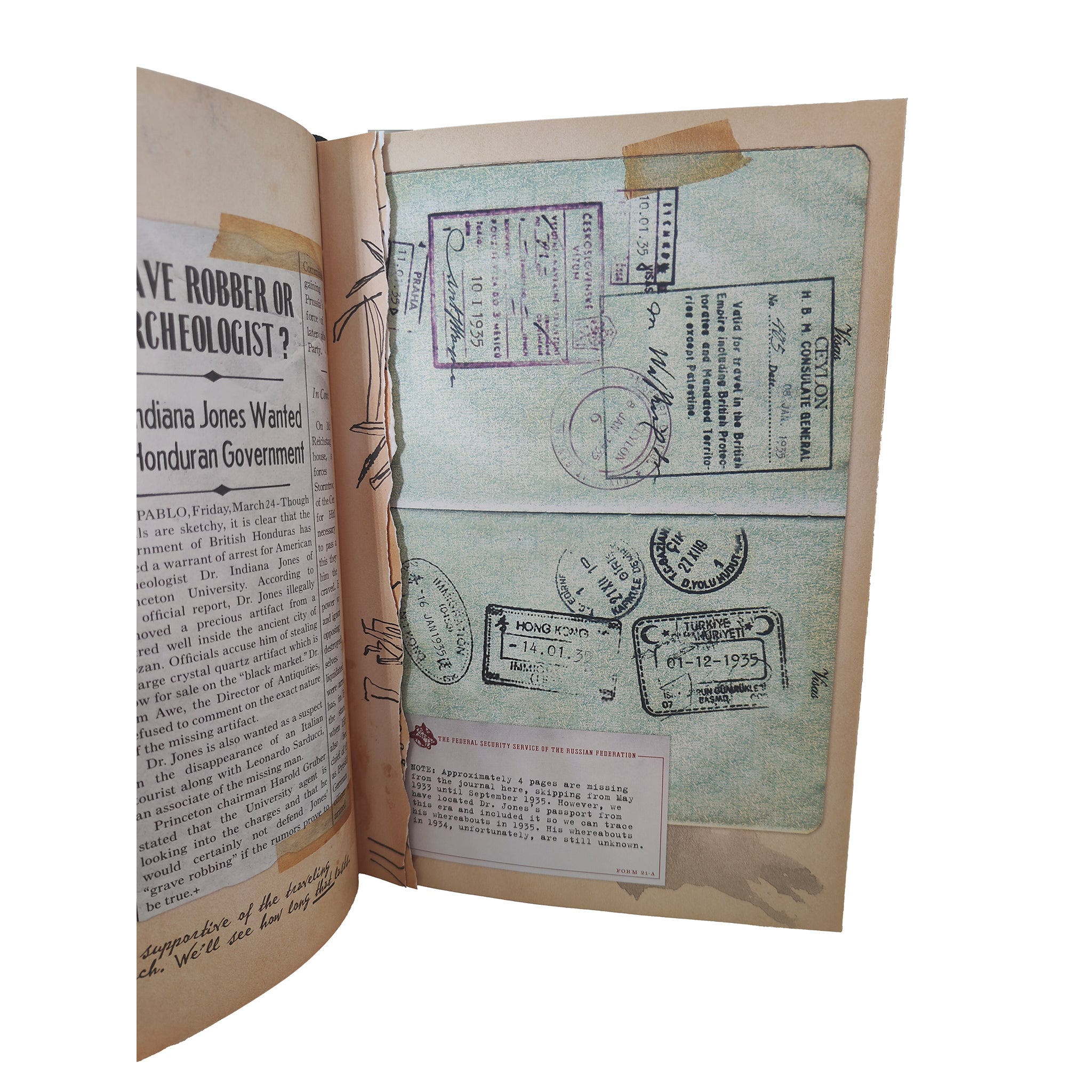 Indiana Jones The Lost Journal Hardback Book Lucasfilm Pocket Books 2008
