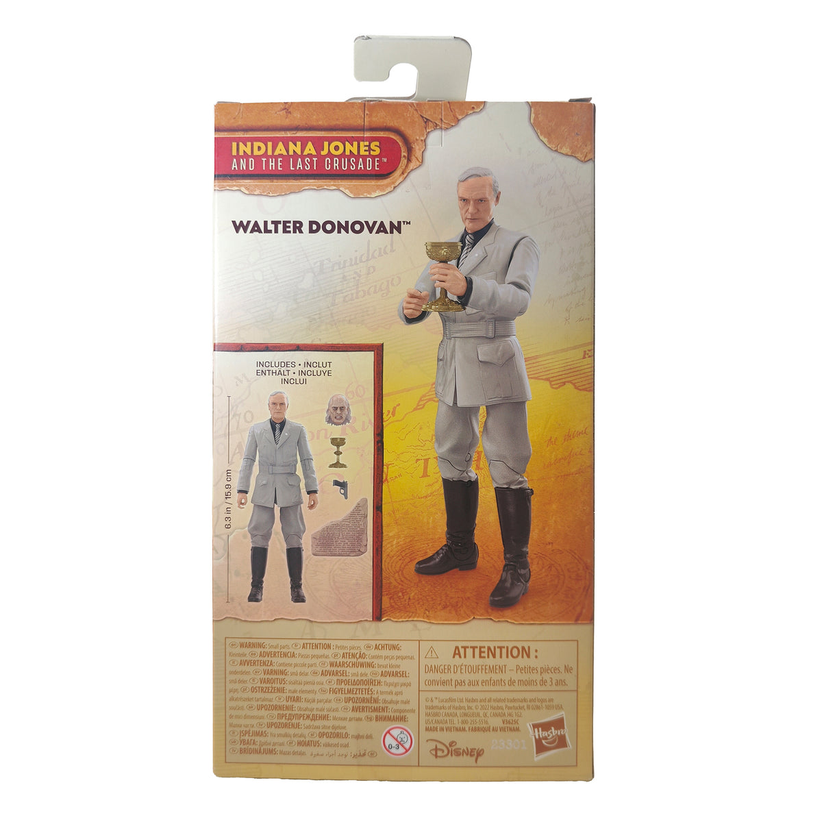 Indiana Jones Walter Donovan Last Crusade Adventure Series Hasbro Action Figure