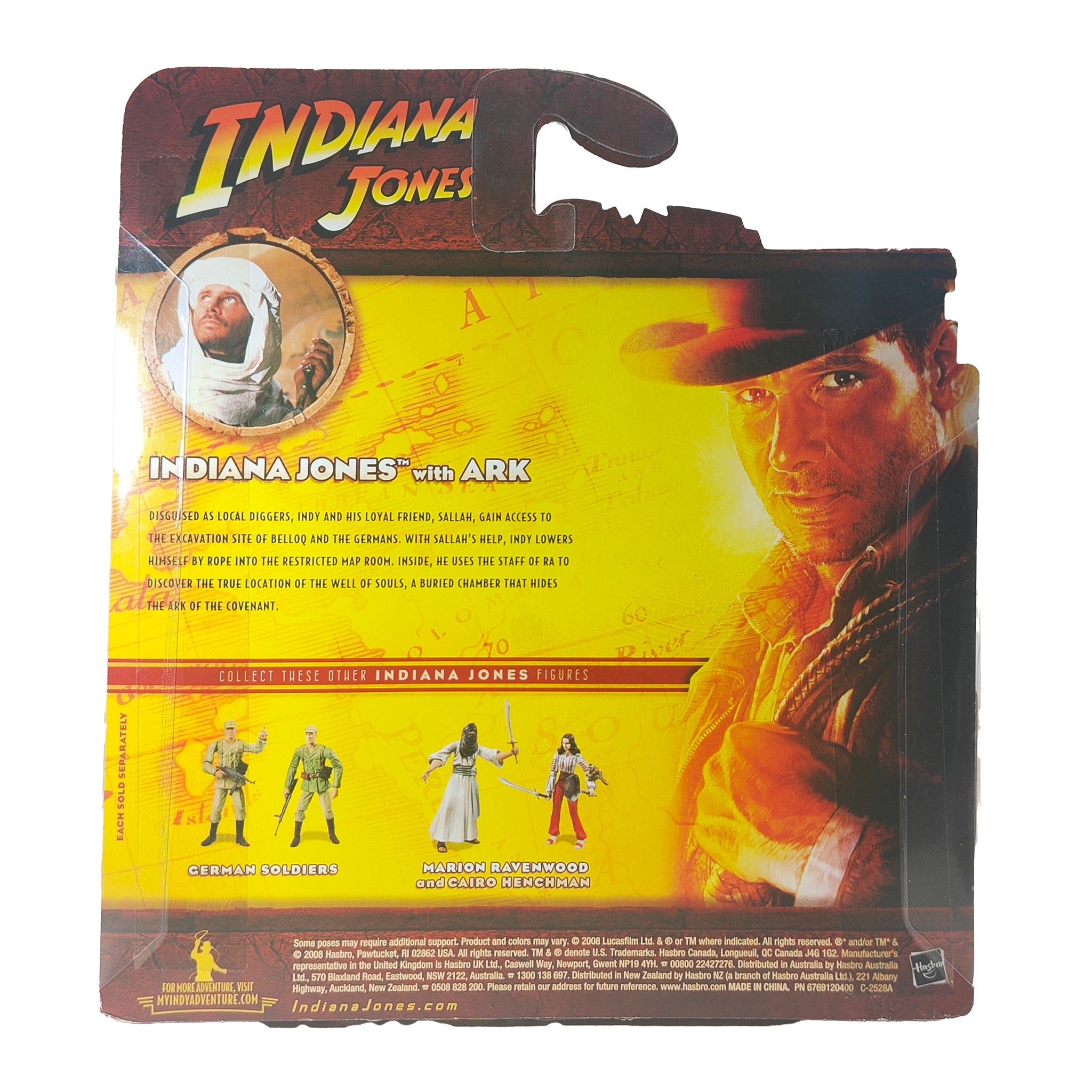 Indiana Jones With Ark Indiana Jones Raiders Of The Lost Ark Hasbro Action Figure 2008 9.5cm – Movie Icons & Heroes, Hasbro, 9.5 cm, 2008, pre-owned collector piece, Uncanny Collectibles Dublin Ireland