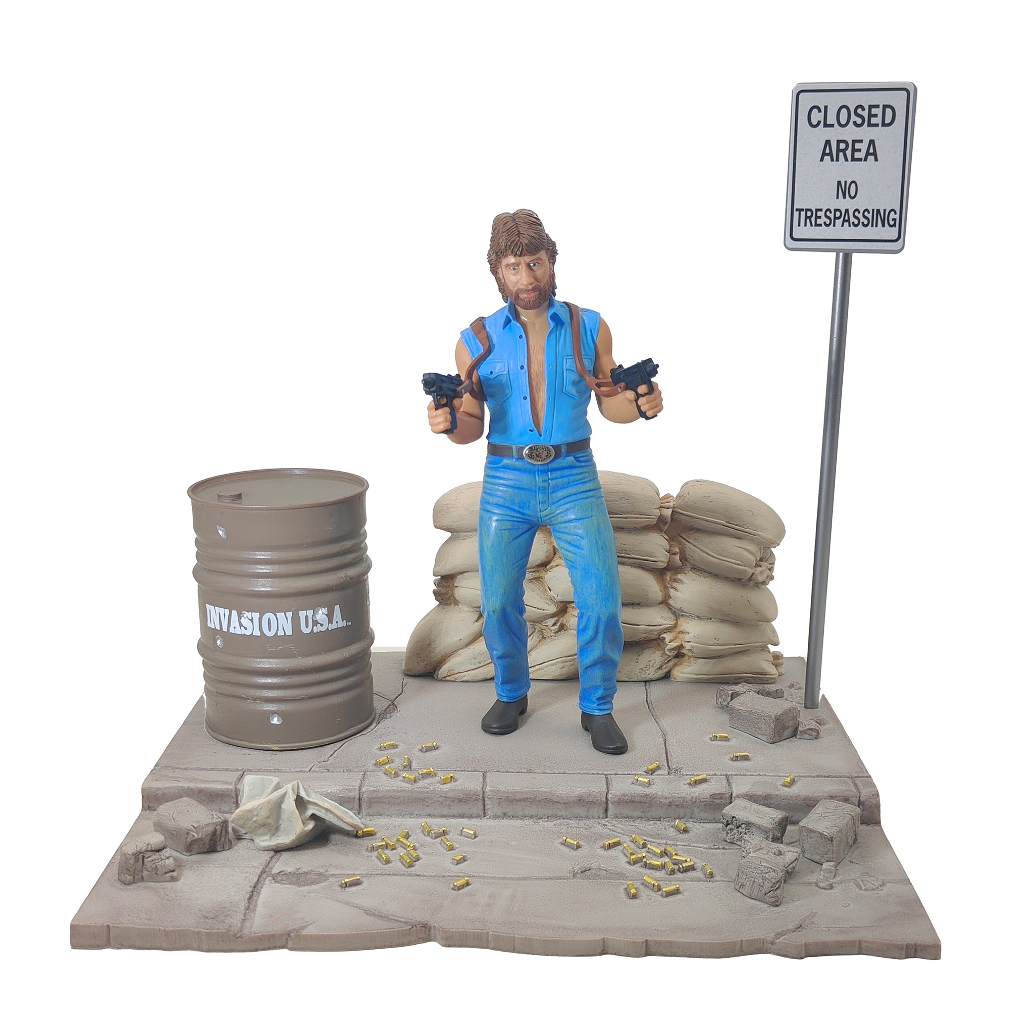 Invasion USA Matt Hunter Chuck Norris Deluxe Diorama 2018 18cm – Movie Icons & Heroes, SD Toys, 18 cm, 2018, pre-owned collector piece, Uncanny Collectibles Dublin Ireland
