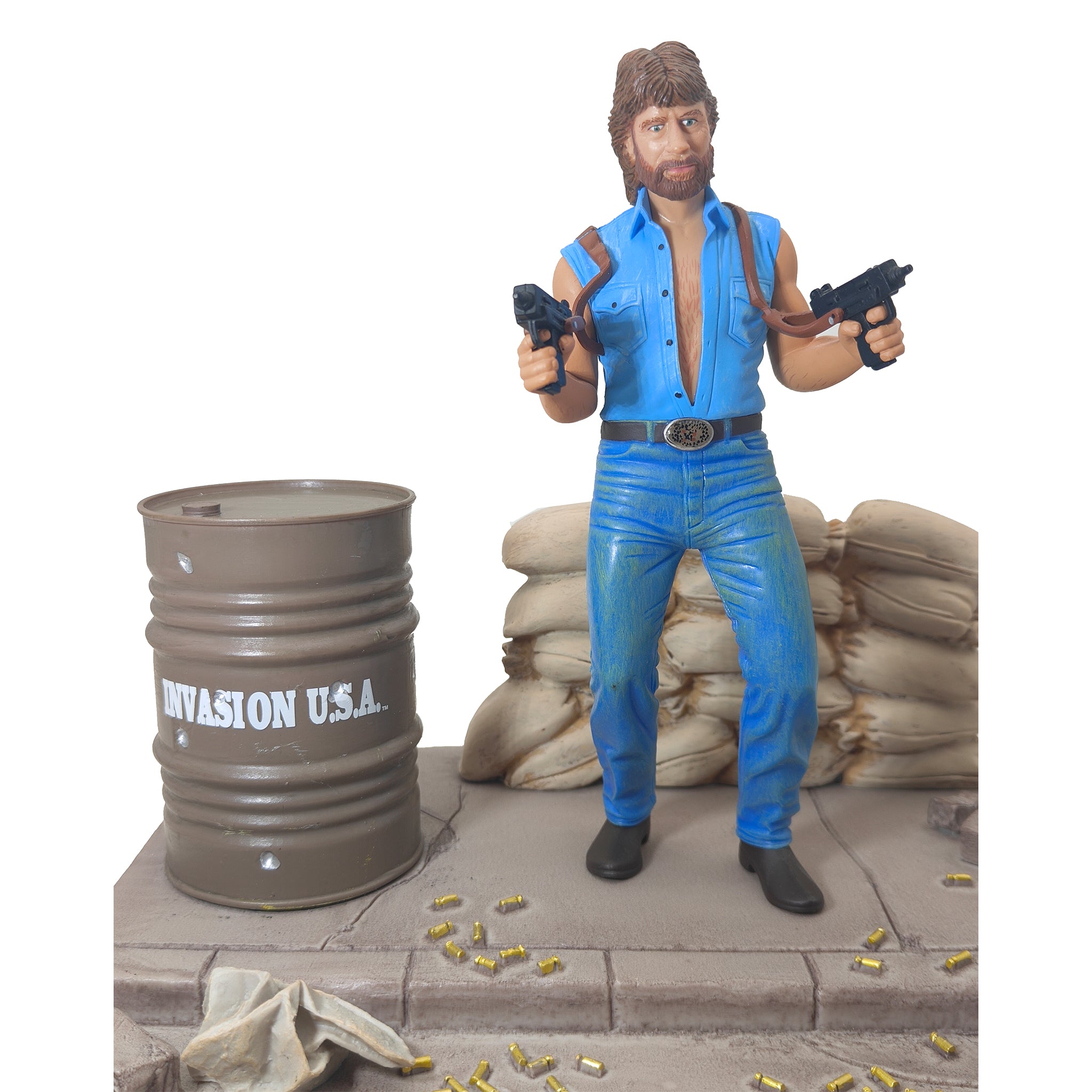 Invasion USA Matt Hunter Chuck Norris Deluxe Diorama 2018 18cm – Movie Icons & Heroes, SD Toys, 18 cm, 2018, pre-owned collector piece, Uncanny Collectibles Dublin Ireland