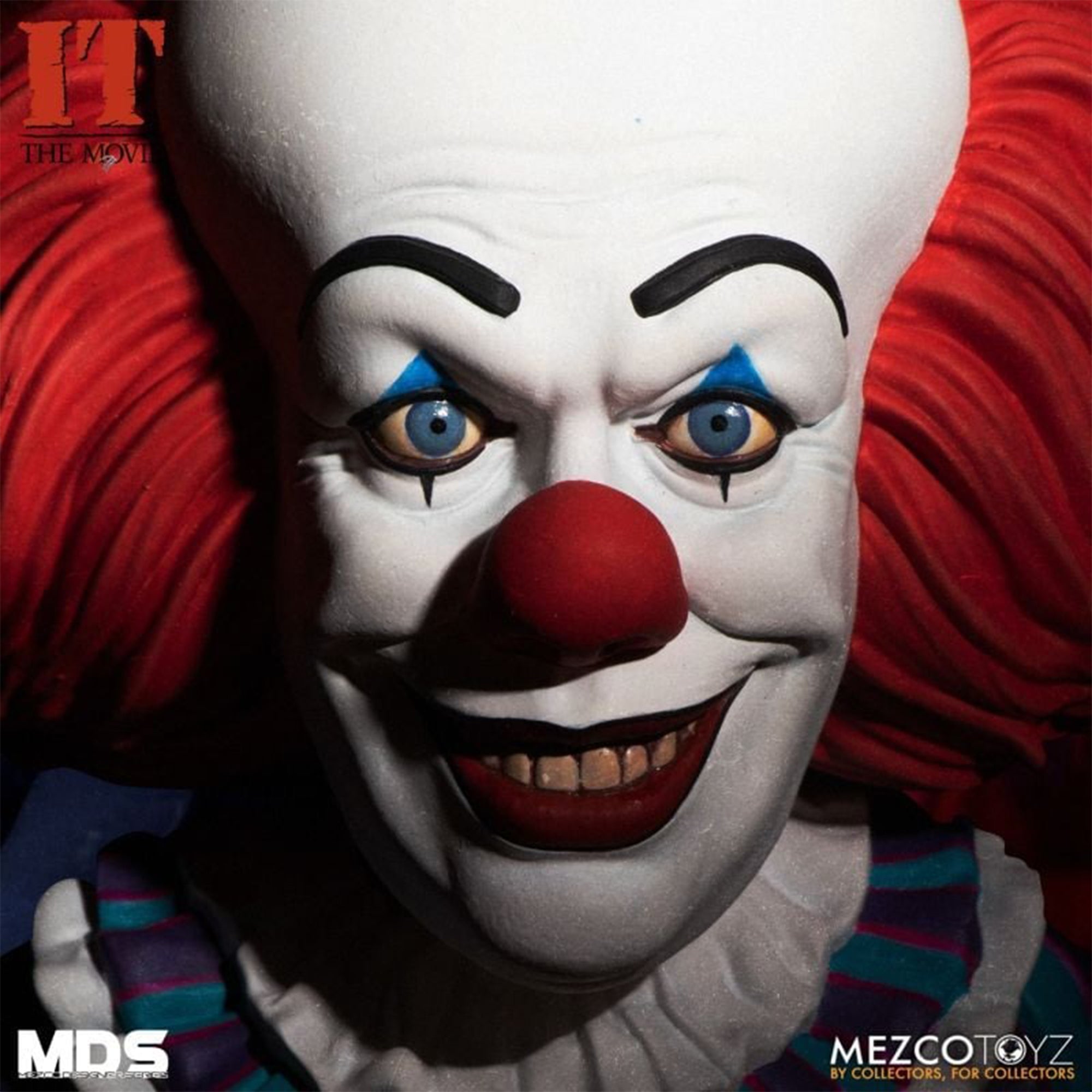 IT 1990 Talking Pennywise MDS Mezco Designer Series Deluxe Action Figure 15cm