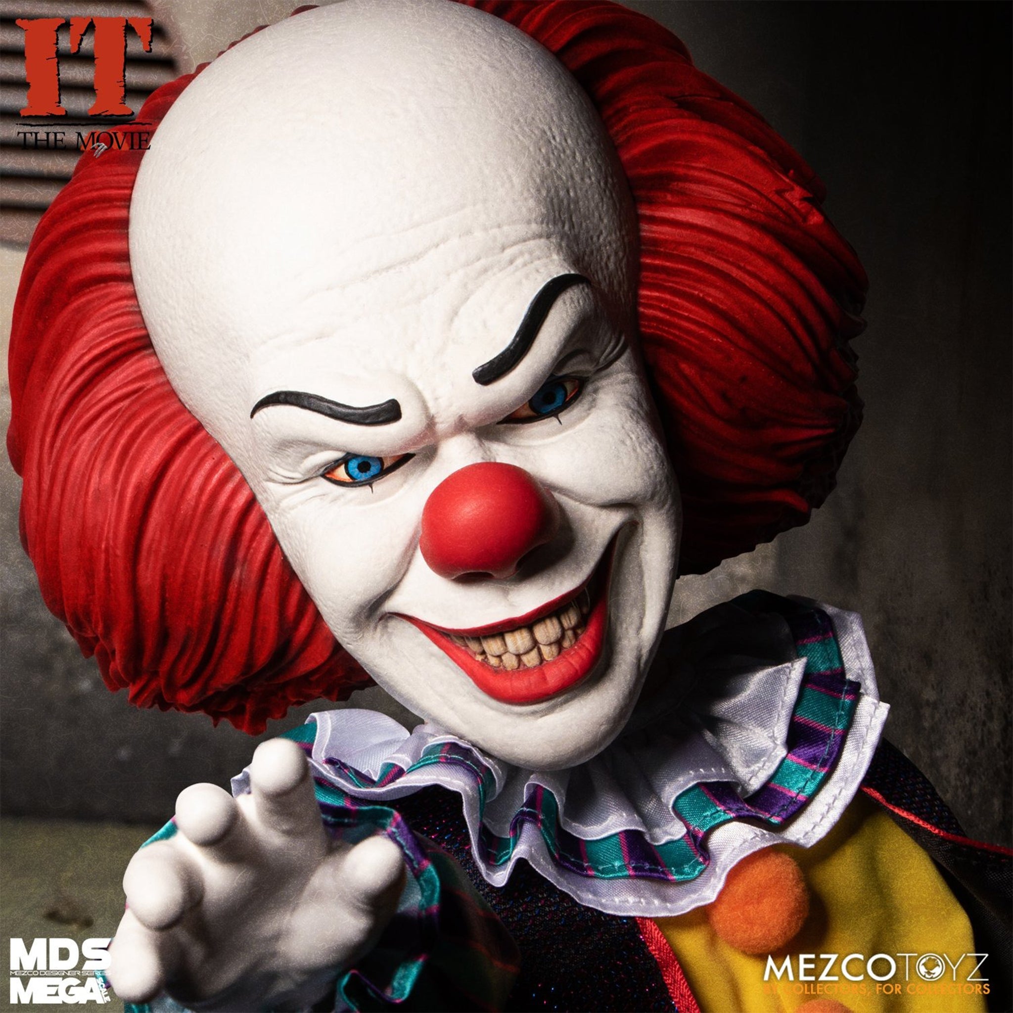IT 1990 Talking Pennywise Mega Scale MDS Mezco Toyz Figure 38cm – IT, Mezco Toyz, 38 cm, brand new collector item, Uncanny Collectibles Dublin Ireland